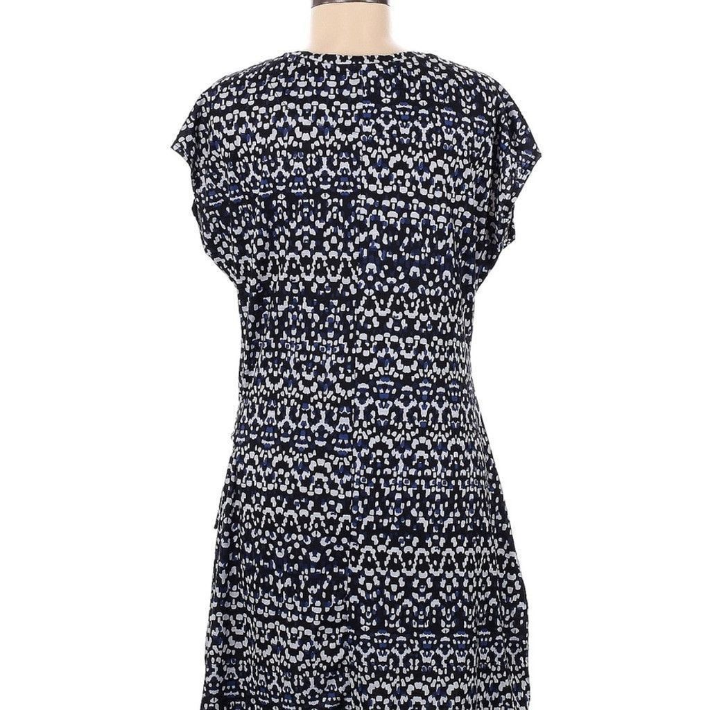 Nicole Miller Nicole Miller Monochrome Abstract Midi Dress Size L / US 10 / IT 46 - 3 Thumbnail