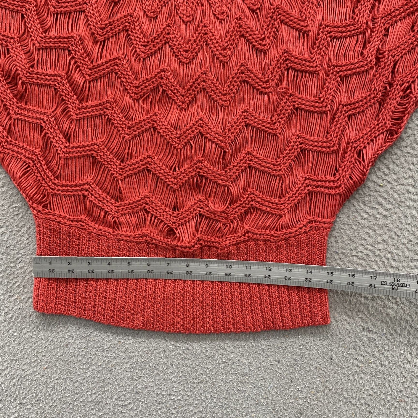 Vintage Roz & Ali Women’s Lace Top Red Unlined Acrylic Blouse Small/Medium Short Sleeve Pullover Casual Shirt Size M / US 6-8 / IT 42-44 - 7 Thumbnail