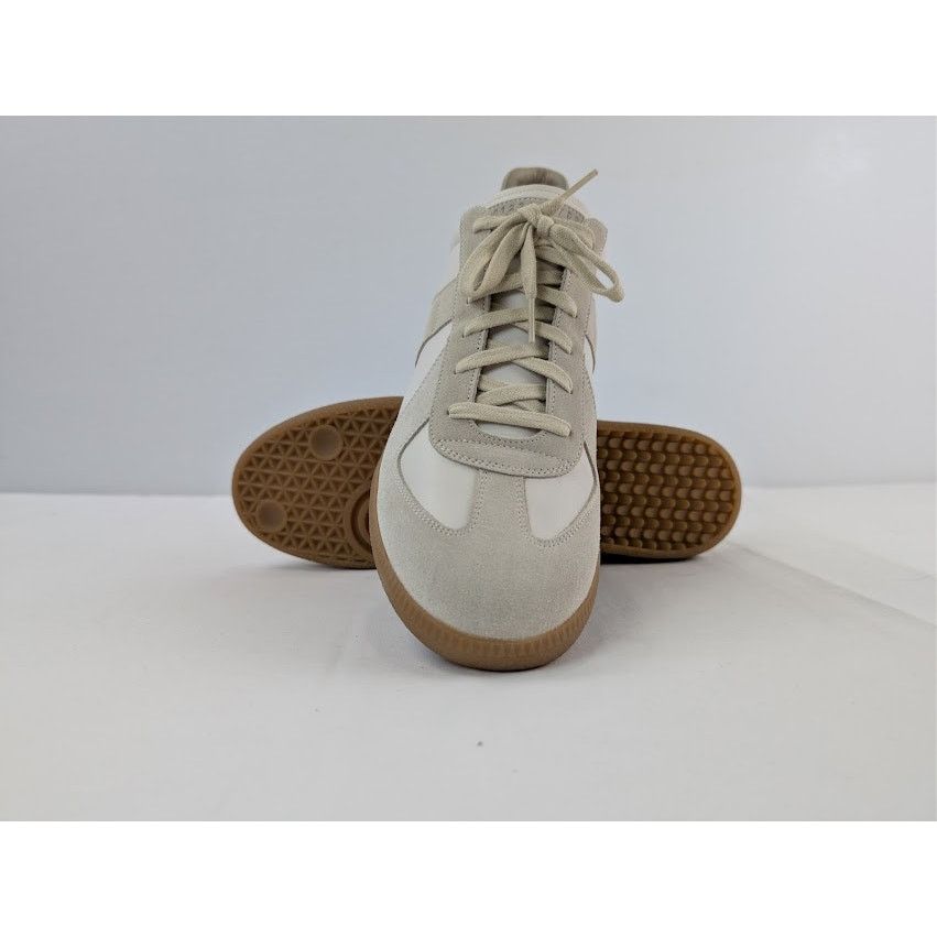 Maison Margiela o1rshd1 Leather Replica Sneaker in White / Grey Size US 12 / EU 45 - 14 Thumbnail