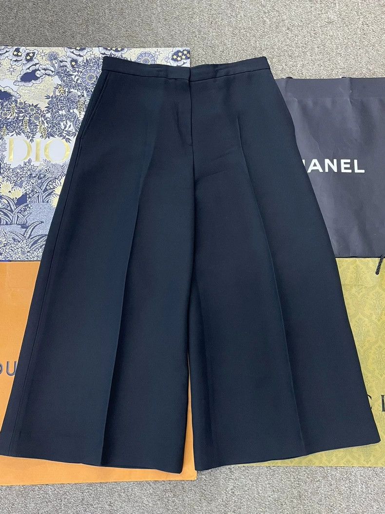 Dior Dior Black Wide-Leg Trousers - dmc Size US 31 - 1 Thumbnail