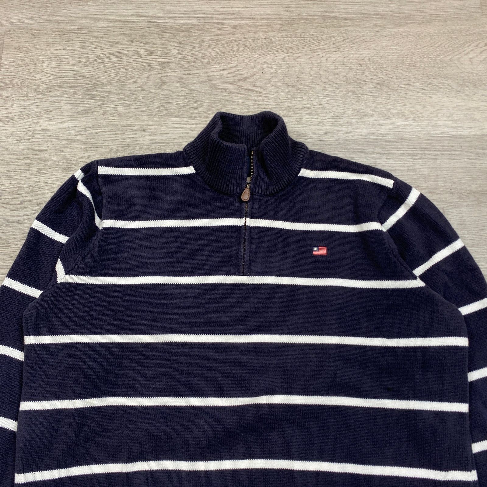 Polo Ralph Lauren × Vintage Vintage Polo Jeans Co Ralph Lauren 1/4 Zip Sweater Men's XL Size US XL / EU 56 / 4 - 2 Thumbnail