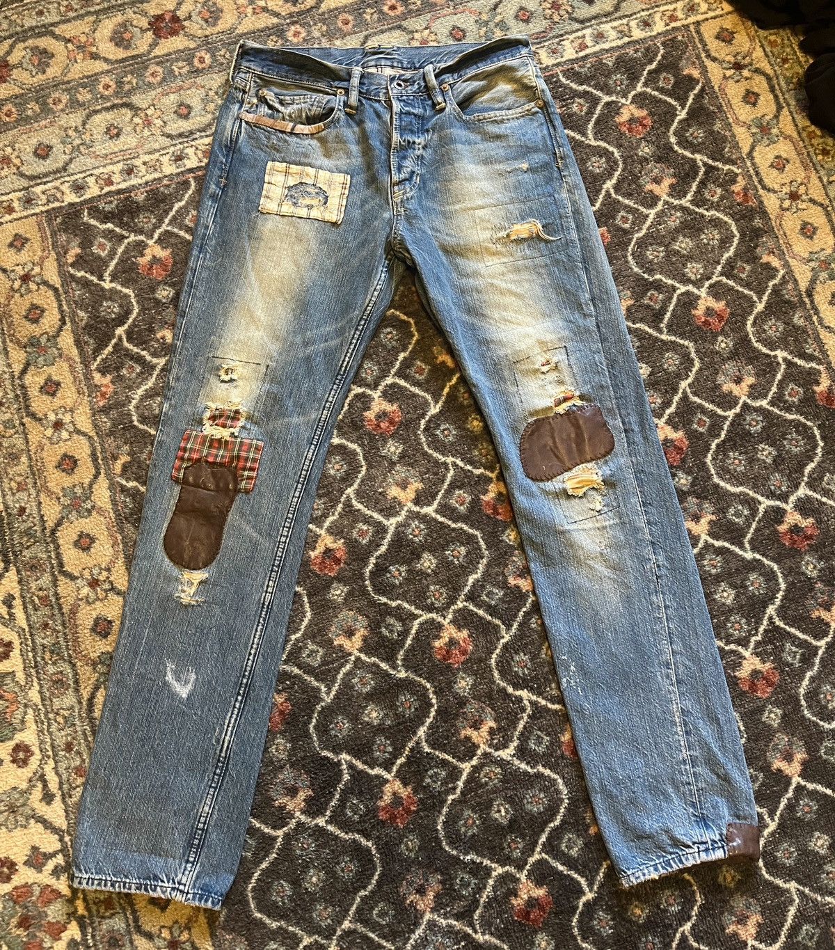 Polo Ralph Lauren × RRL Ralph Lauren Polo Ralph Lauren Patchwork ‘Bobby’ Jean Size US 30 / EU 46 - 1 Thumbnail