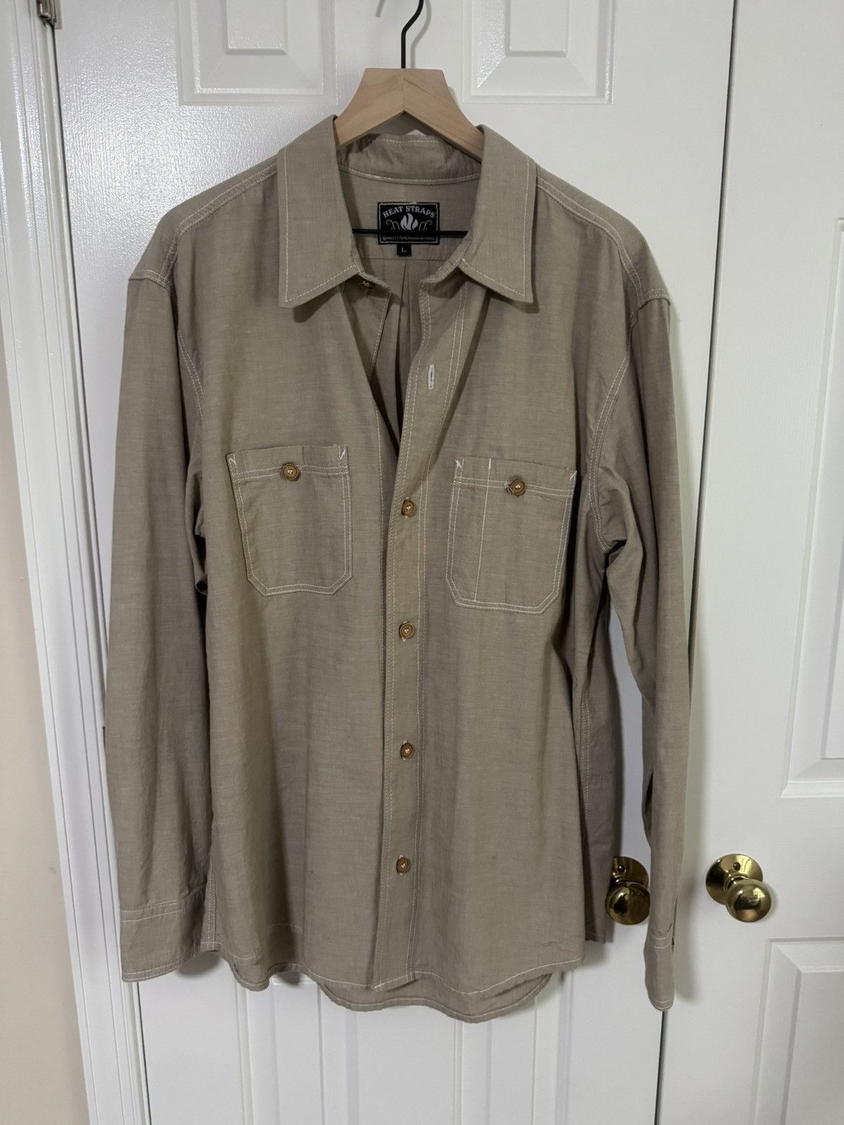 Heat straps chambray shirt