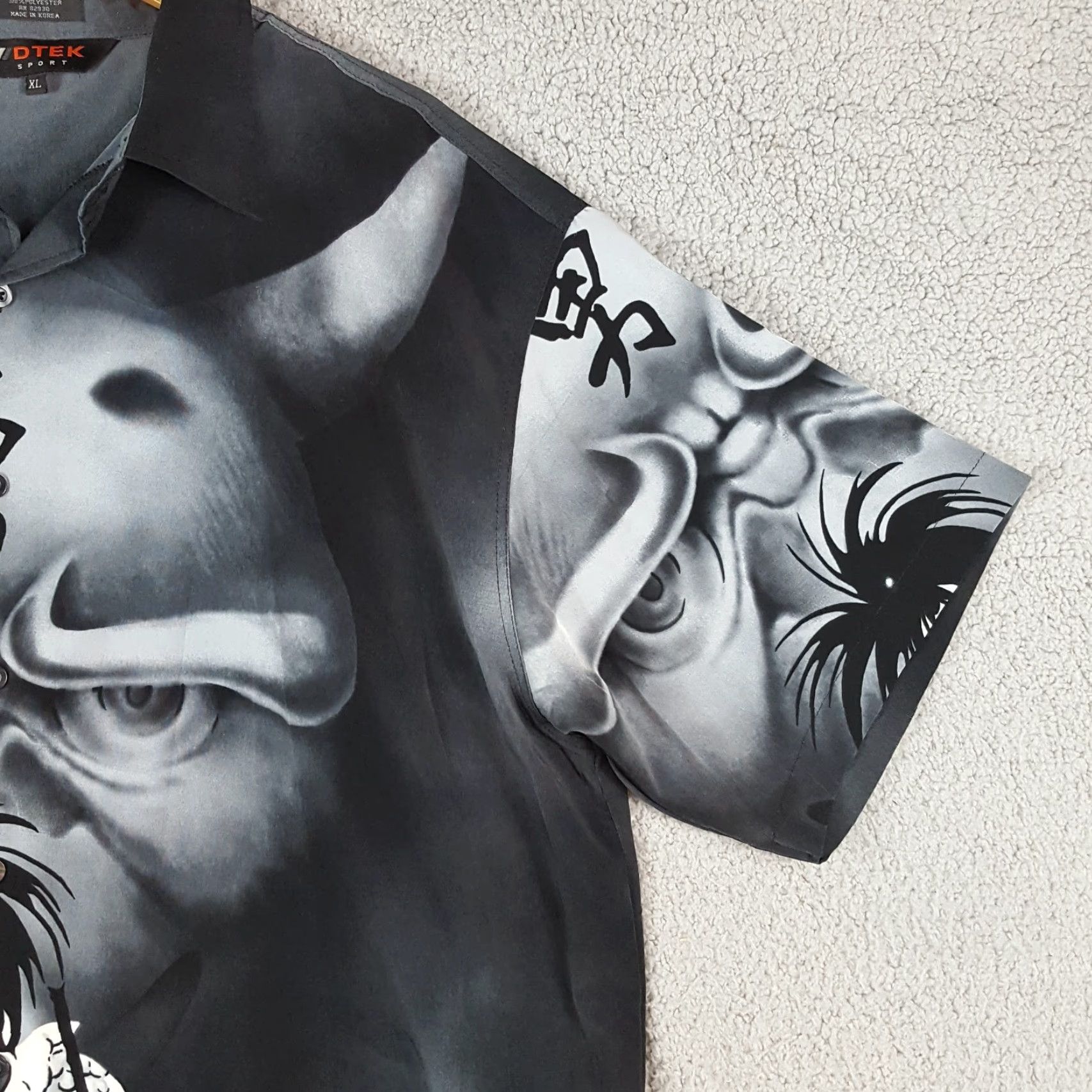 Vintage VINTAGE Y2K Anime Samurai Button Up Mens XL Japanese Manga Grunge 2000s Shirt Size US XL / EU 56 / 4 - 4 Thumbnail