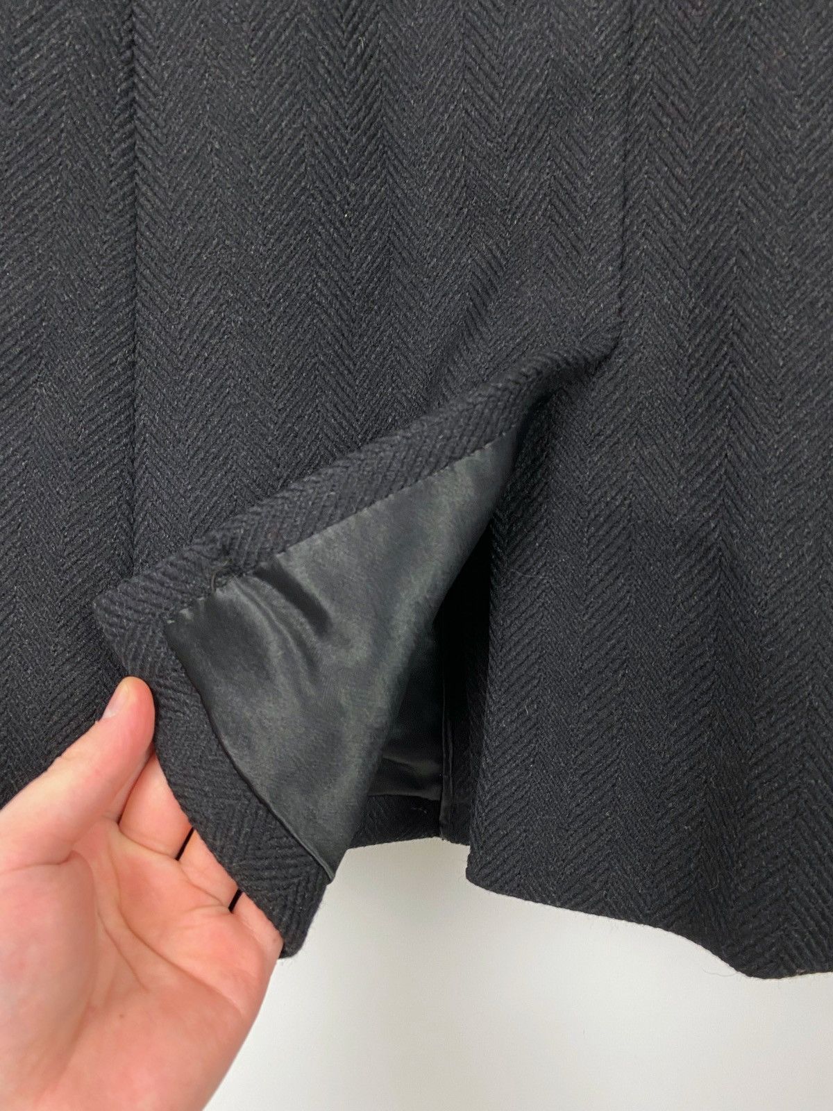 Vintage 1930’s Vintage Black Herringbone Wool Double Breasted Coat Size US M / EU 48-50 / 2 - 15 Thumbnail