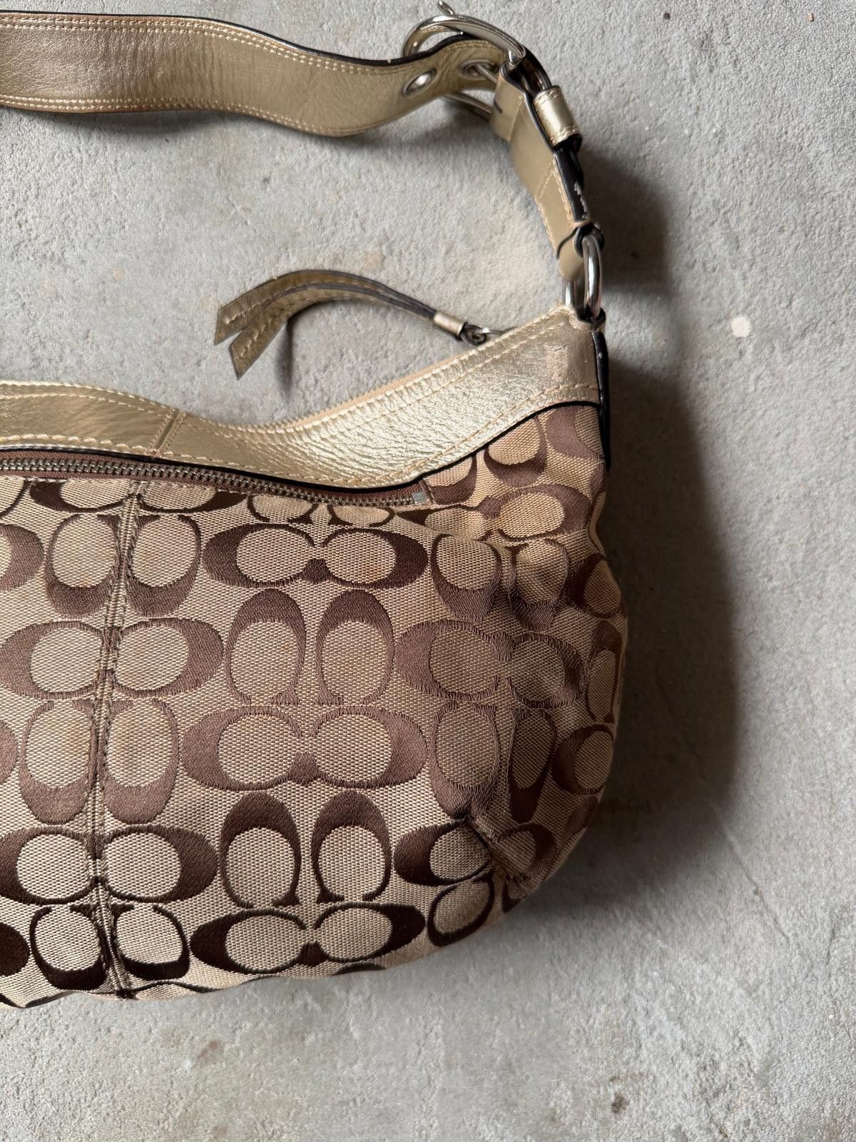 Coach Coach Signature Sufflette Shoulder Bag Beige/Gold Size ONE SIZE - 8 Thumbnail