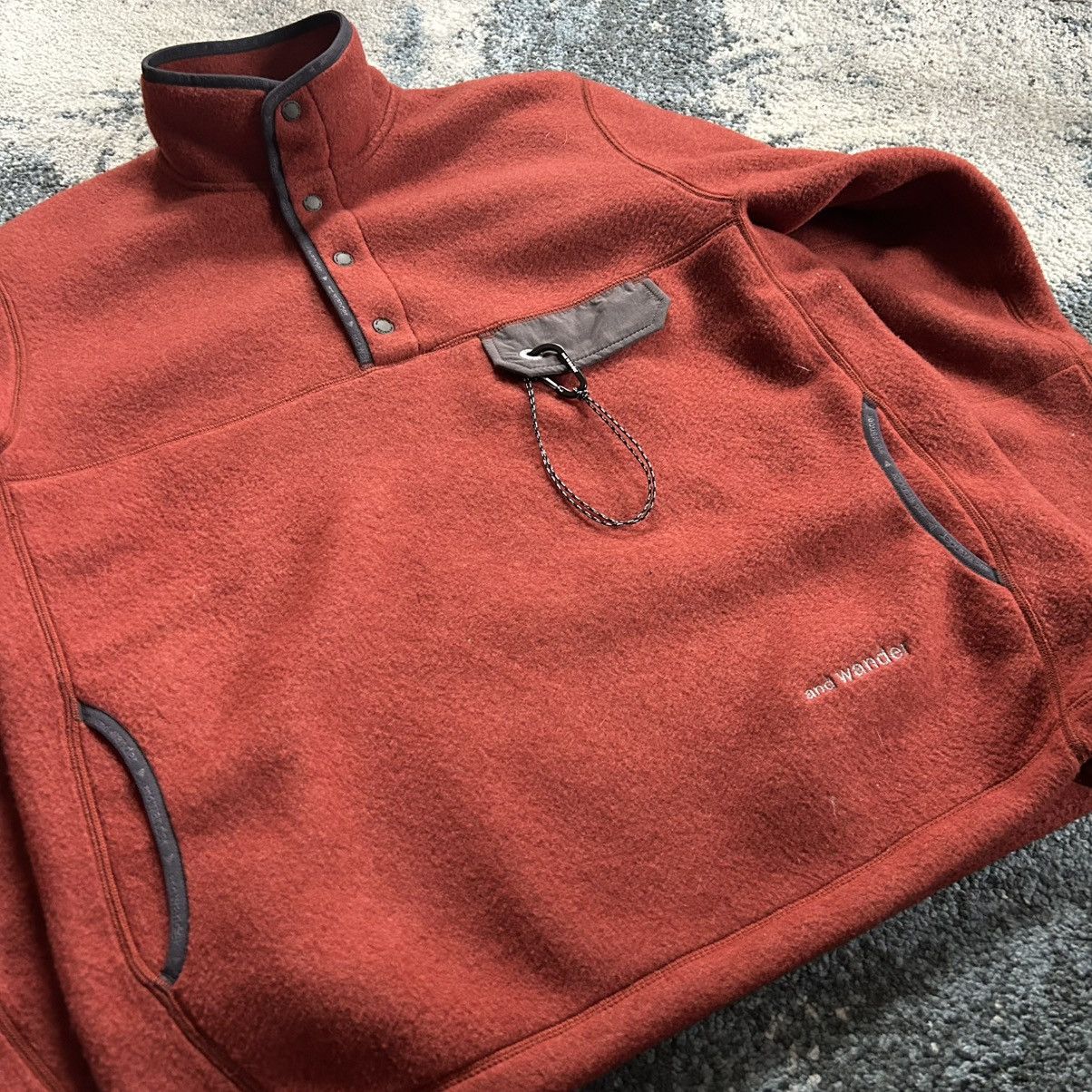 And Wander 574-1281098 2021 and wander wool fleece pullover quartersnap Size US M / EU 48-50 / 2 - 1 Thumbnail