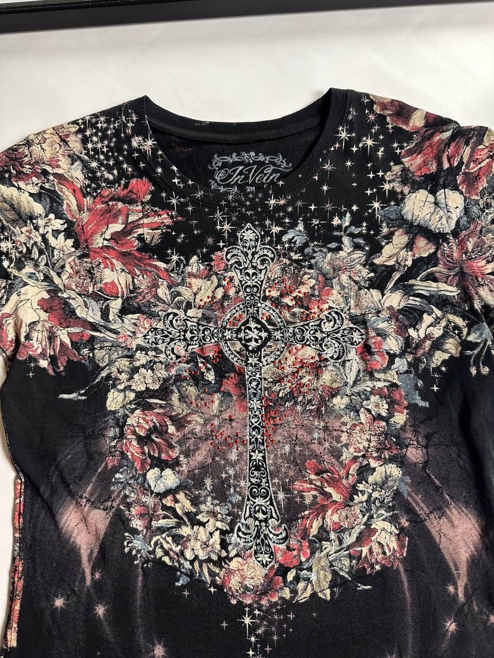 Christian Audigier Vintage Y2K womens Gothic Ed Hardy Style T Shirt Size M / US 6-8 / IT 42-44 - 2 Thumbnail