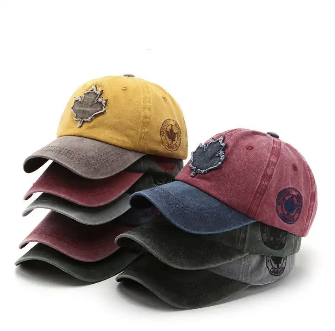 Designer New Distressed Cotton Washed Baseball Cap Outdoor SunHat Size ONE SIZE - 6 Thumbnail
