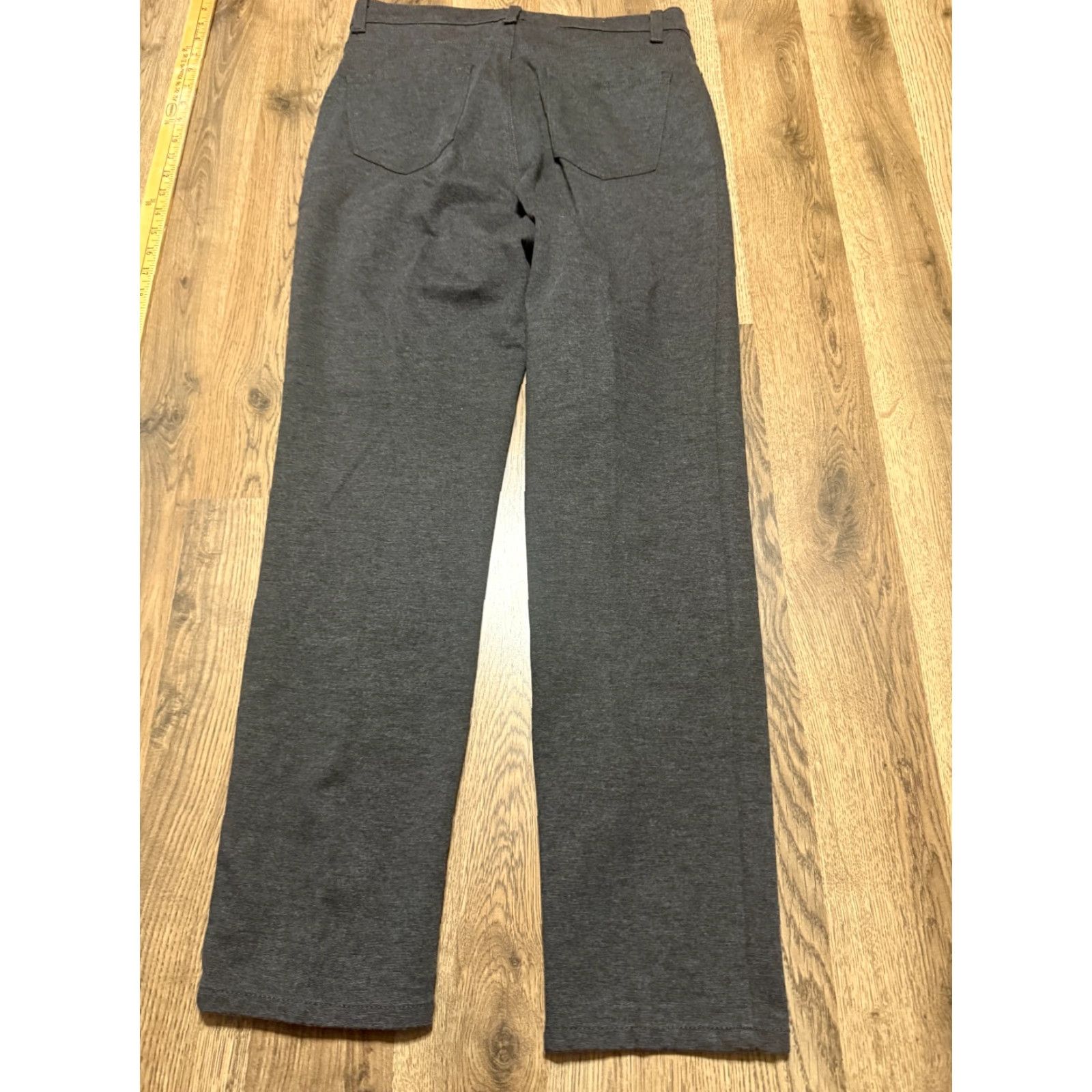 Gloria Vanderbilt Gloria Vanderbilt Pants Women's 12 Gray Amanda Flat Front 40" Length Chino Casual Regular Spring Summer Fall Inseam 27" Size 34" / US 12 / IT 48 - 2 Thumbnail