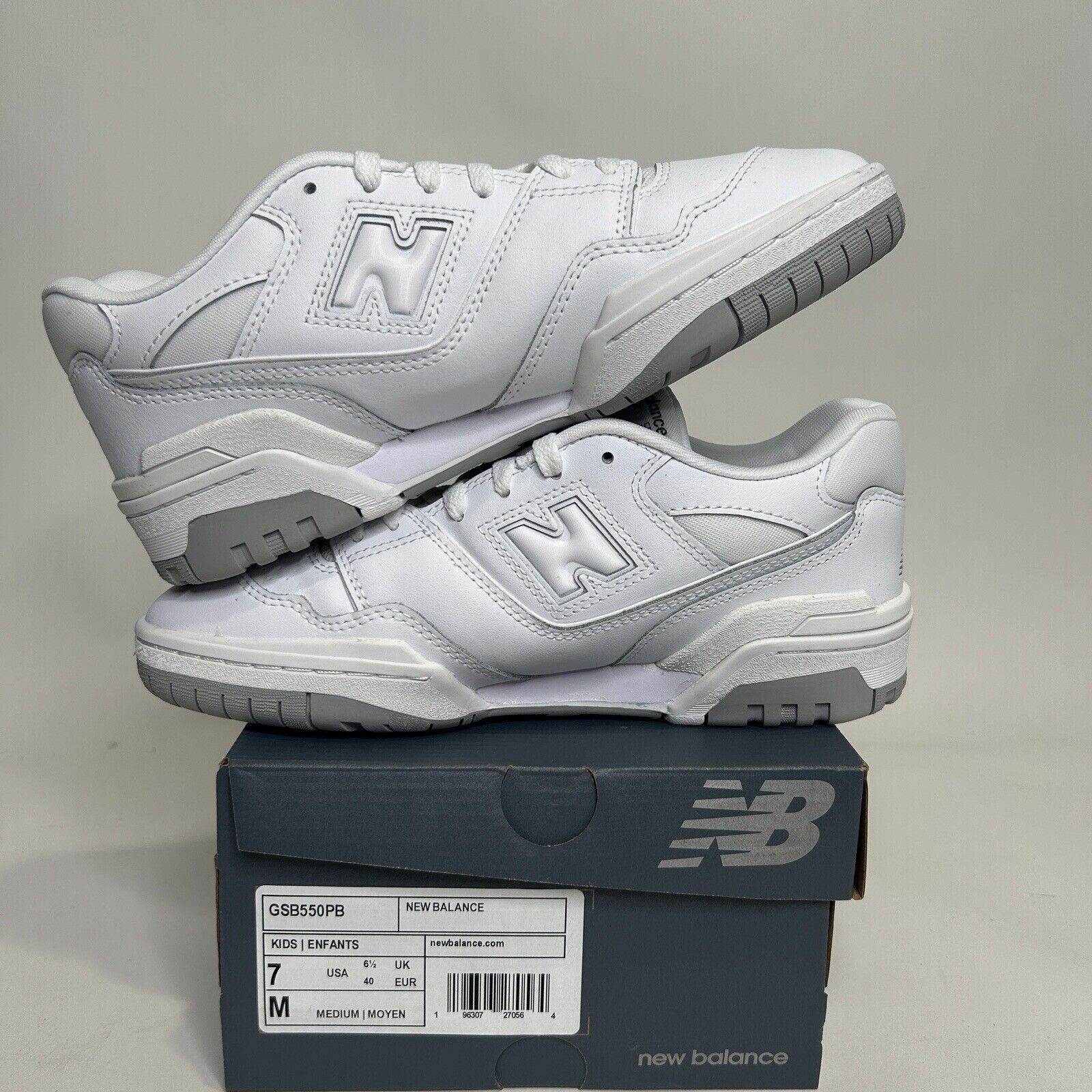 New Balance New Balance 550 Shoes GS “White Grey” 2024 Size US 8.5 / IT 38.5 - 3 Thumbnail
