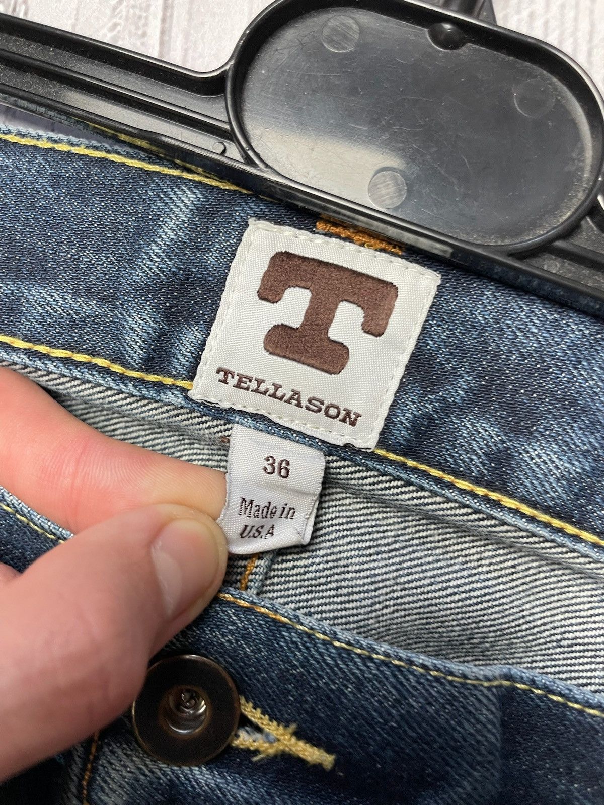 Tellason × Vintage Vintage Tellason USA jeans denim rare size 36 distressed Size US 36 / EU 52 - 3 Thumbnail