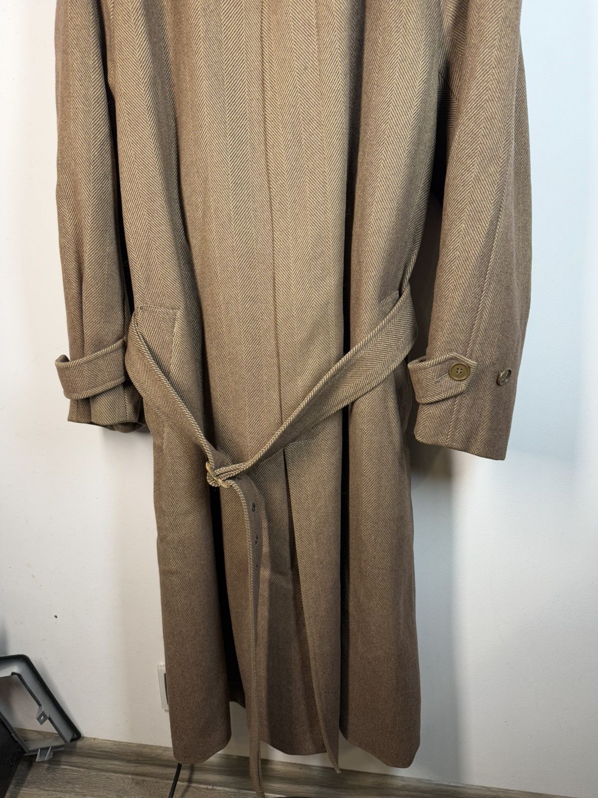 Yves Saint Laurent Wool YSL Coat Heavy Brown Soft Camel France Size US L / EU 52-54 / 3 - 18 Thumbnail