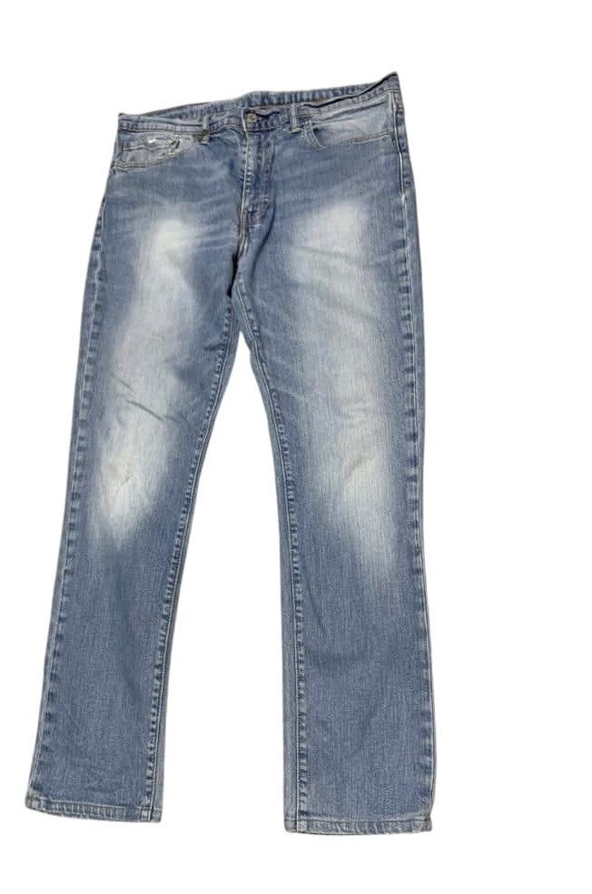 Levi's Vintage Levis Straight Faded Blue Jeans Size US 35 - 3 Thumbnail