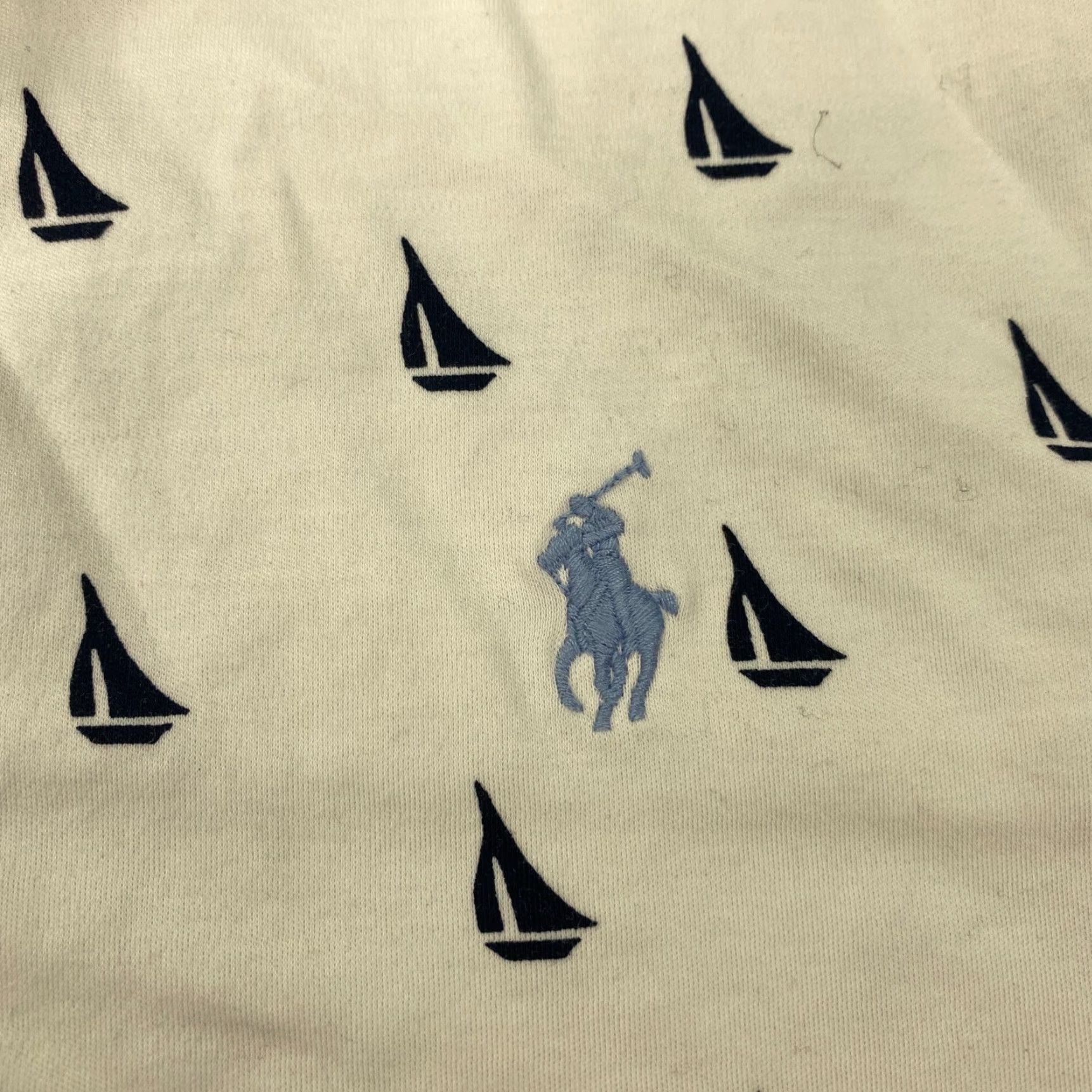Polo Ralph Lauren VINTAGE Polo Ralph Lauren Shirt Mens Large White Pony Preppy Nautical Beach Sailboat 90s Mens L White Polo Shirt Size US L / EU 52-54 / 3 - 3 Thumbnail