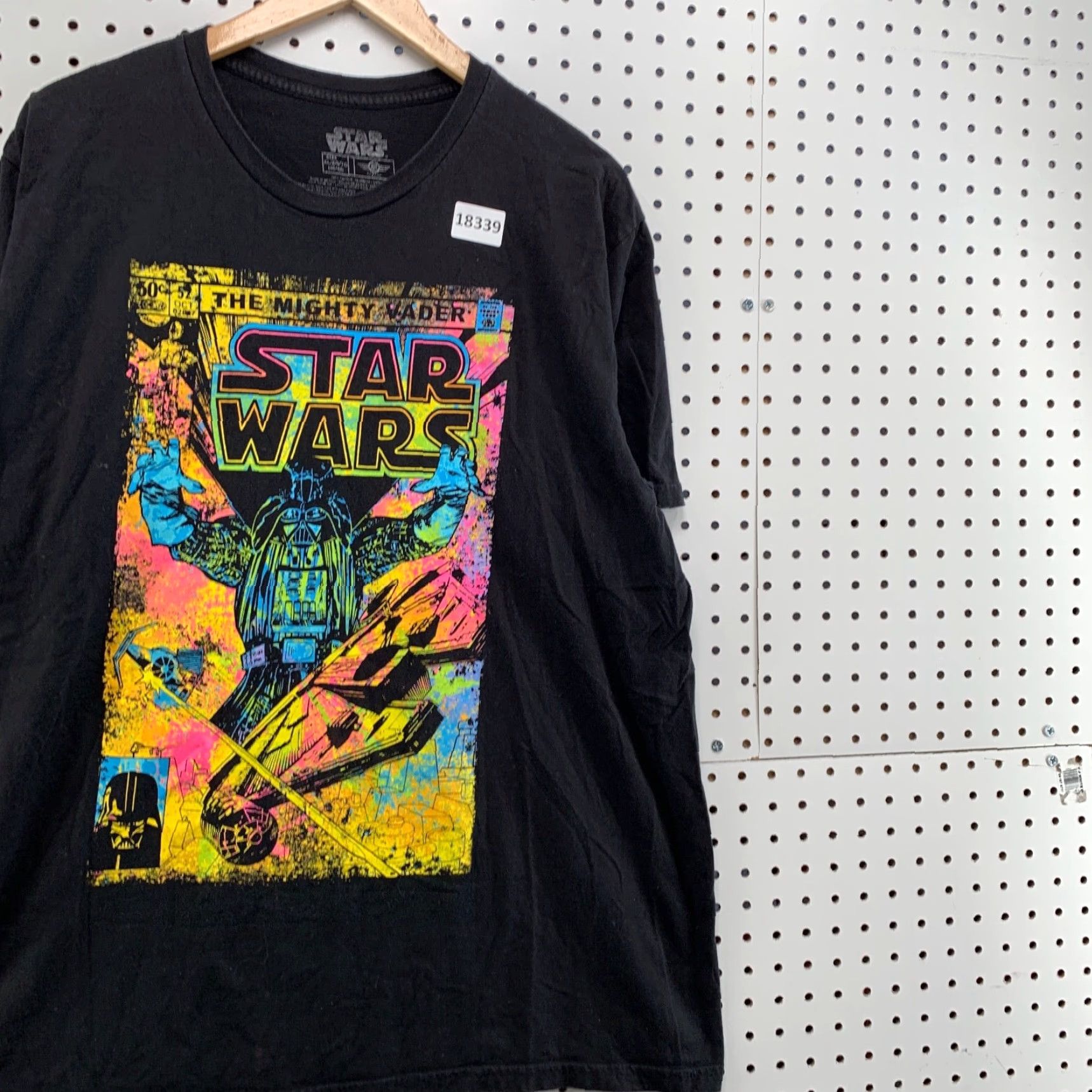 Star Wars Star Wars The Might Darth Vader Comic Shirt Black Colorful Graphic Adult L Mens Size US L / EU 52-54 / 3 - 4 Thumbnail