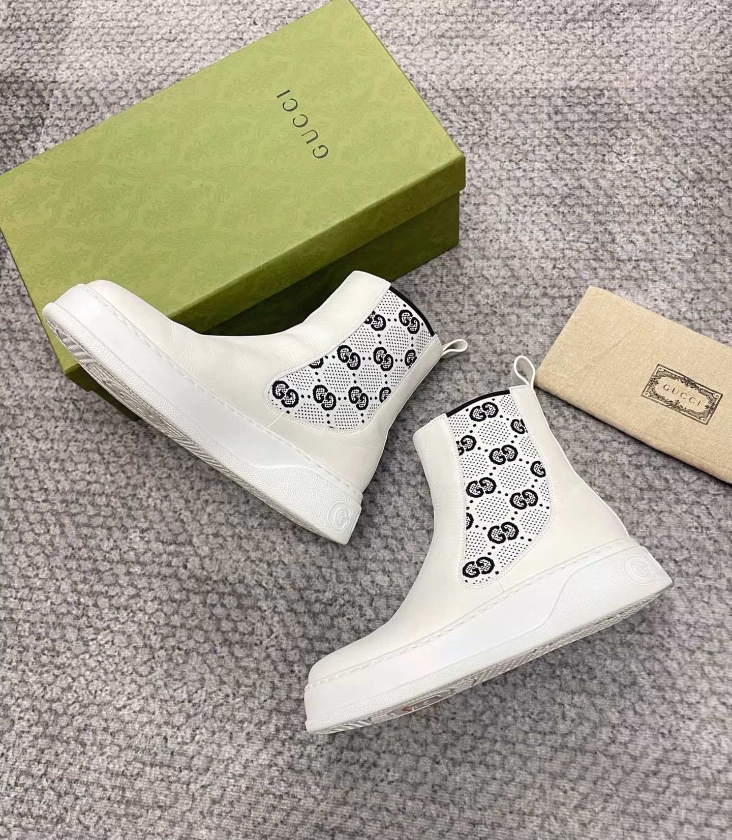Gucci Gucci White GG Monogram Short Boots Size 41 Size US 8 / EU 41 - 3 Thumbnail