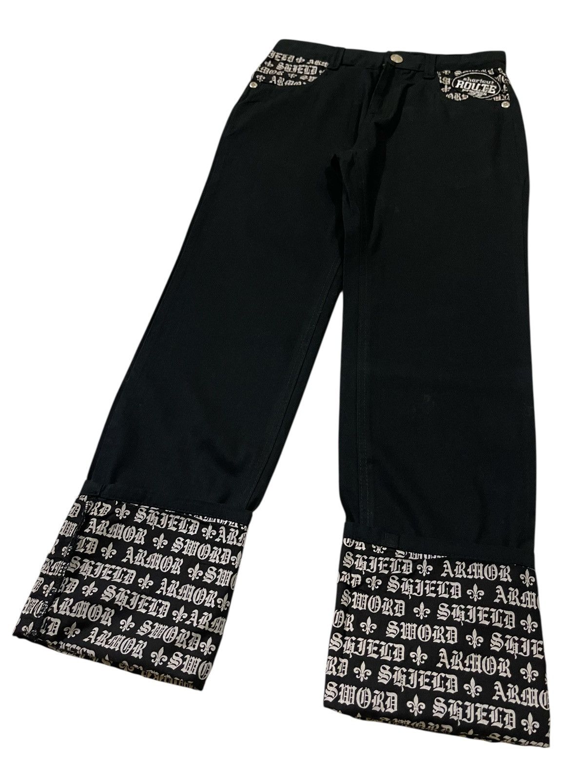 14th Addiction Y2k Japan Stage Mischivous Skull Graphic Gothic Text Pants Size US 29 - 21 Thumbnail