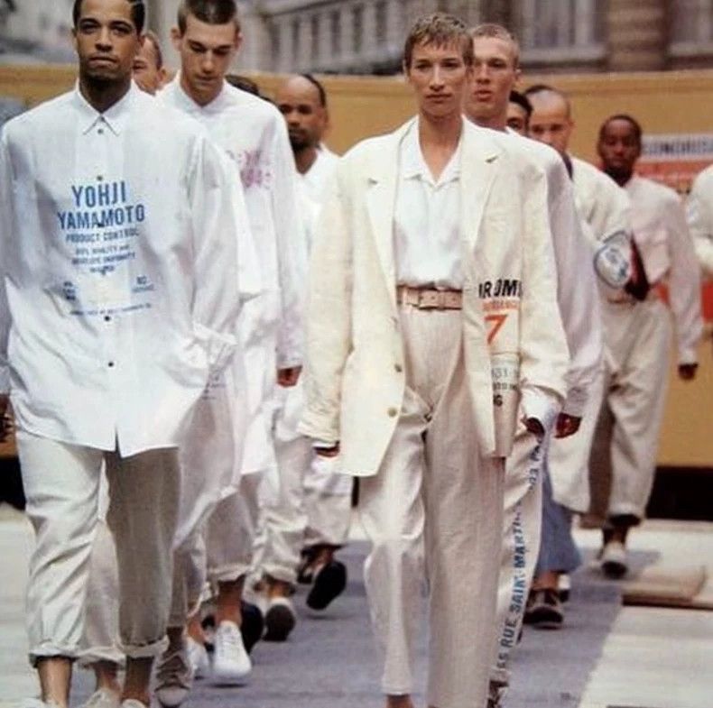 Yohji Yamamoto Yohji Yamamoto size m 93SS white linen monogrammed trousers Size US 28 / EU 44 - 9 Thumbnail