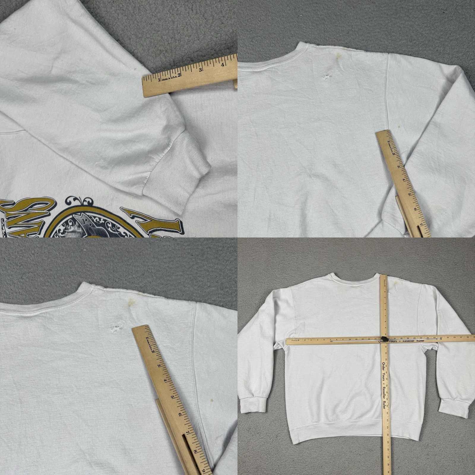 Jerzees VINTAGE New Orleans Sweatshirt Mens L White Jazz Jerzees 1990s Cotton Crewneck Big Easy Rare Size US L / EU 52-54 / 3 - 8 Thumbnail