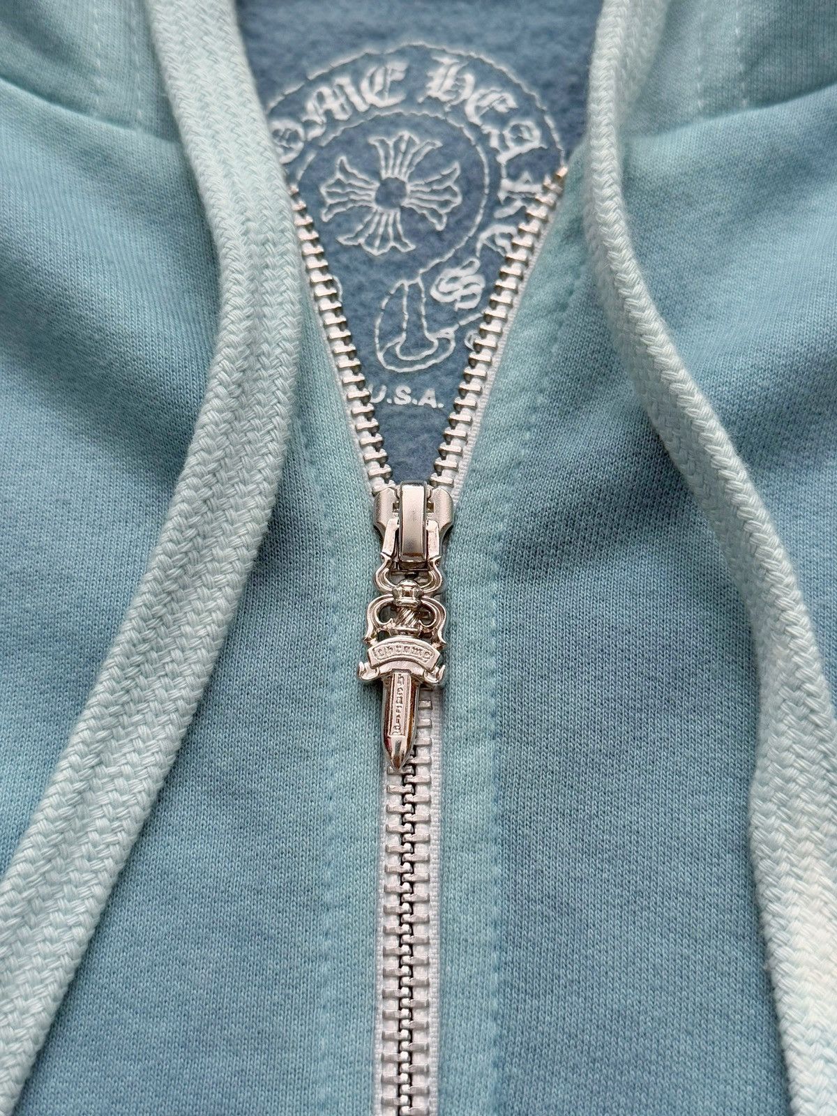 Chrome Hearts RARE St Barth Overdyed Silver Horseshoe Zip Up Size US L / EU 52-54 / 3 - 5 Thumbnail