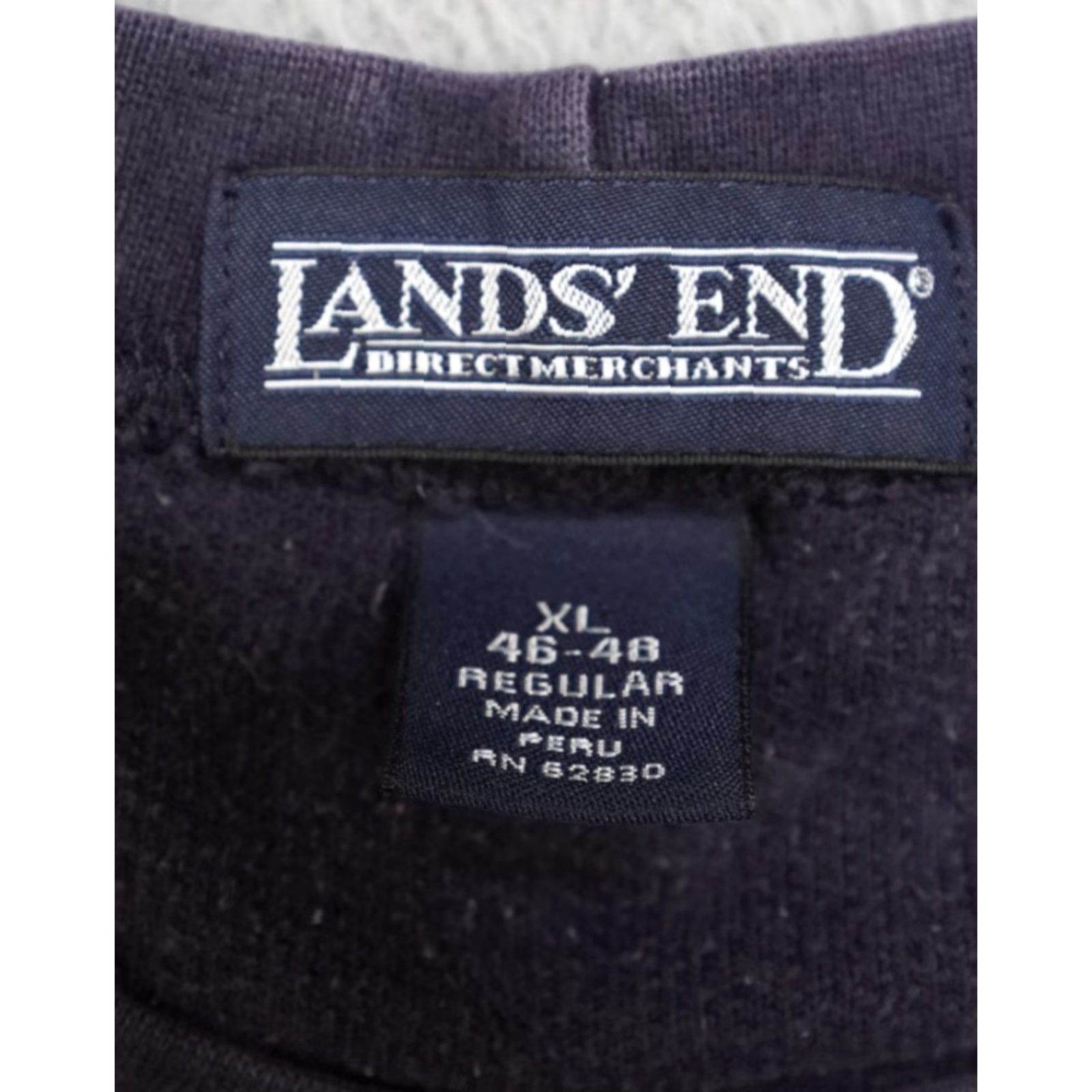 Lands' End VINTAGE Lands' End Sweatshirt Mens XL Navy Blue Crew Neck 90s Pullover Cotton Size US XL / EU 56 / 4 - 3 Thumbnail