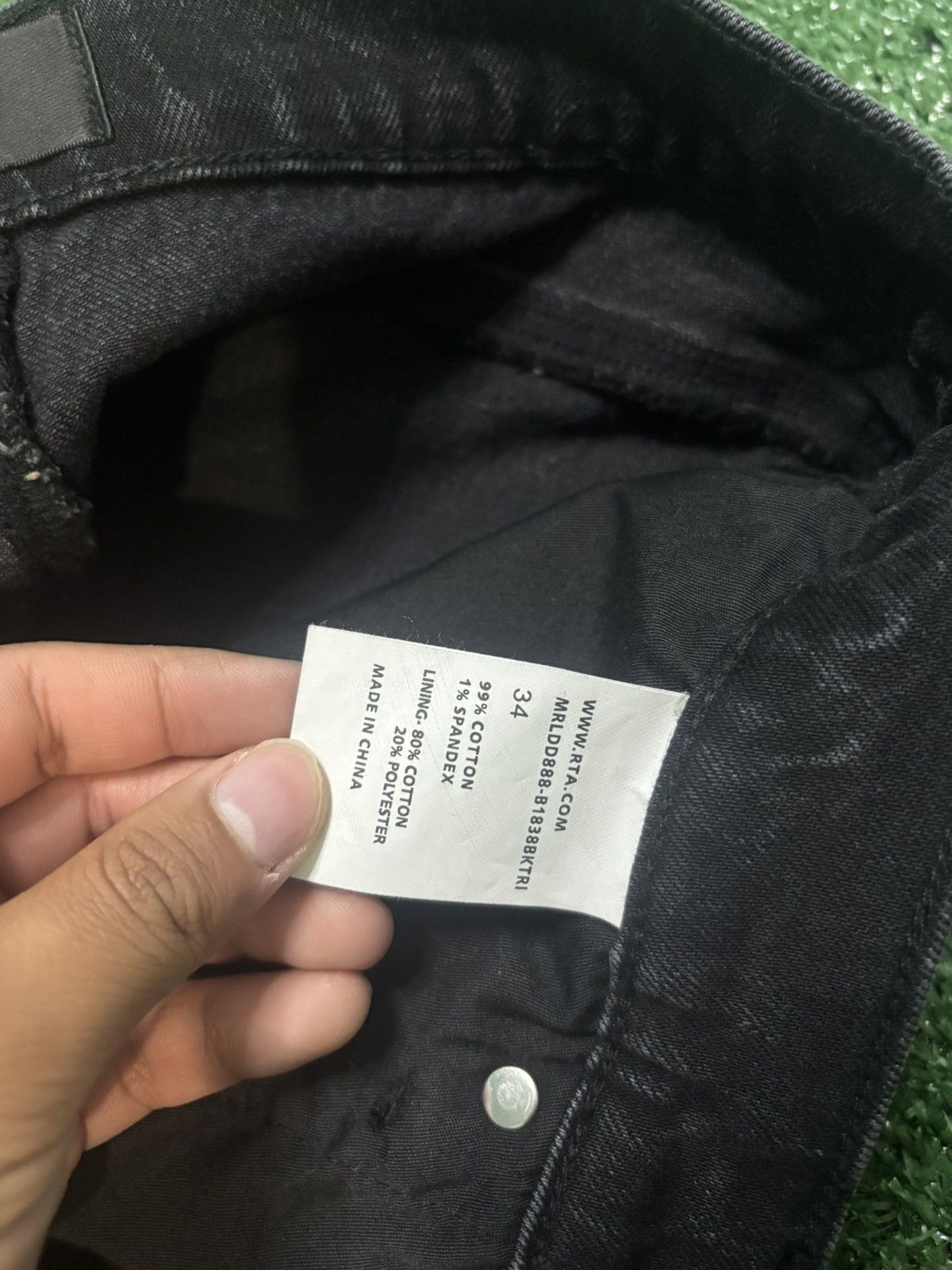 Rta RTA Oliver Skinny Jeans Black Tri Paint Size US 34 / EU 50 - 5 Thumbnail
