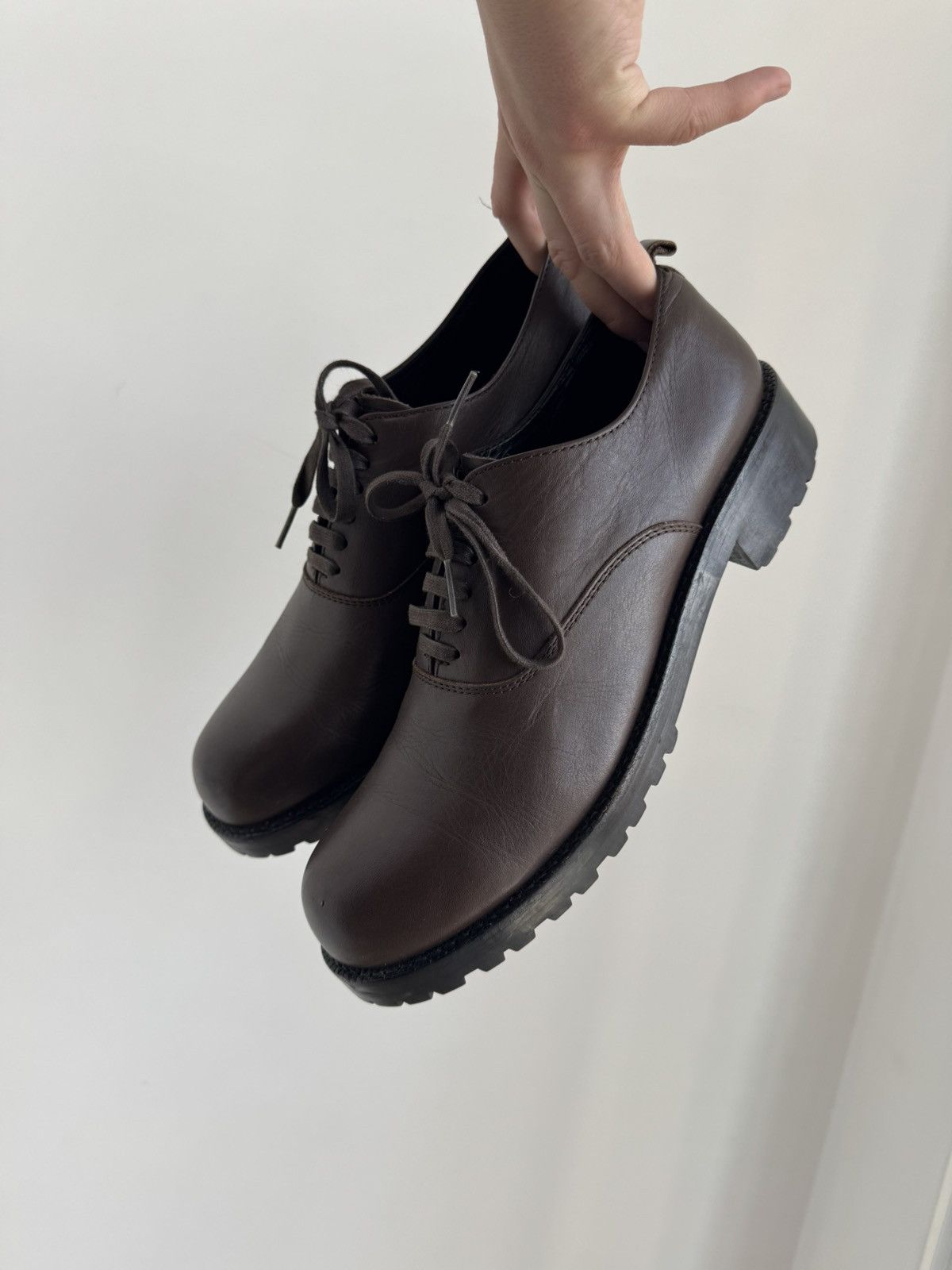 Comme des Garcons COMME des GARCONS HOMME PLUS LEATHER OXFORD LACE UP SHOES Size US 7 / EU 40 - 2 Thumbnail