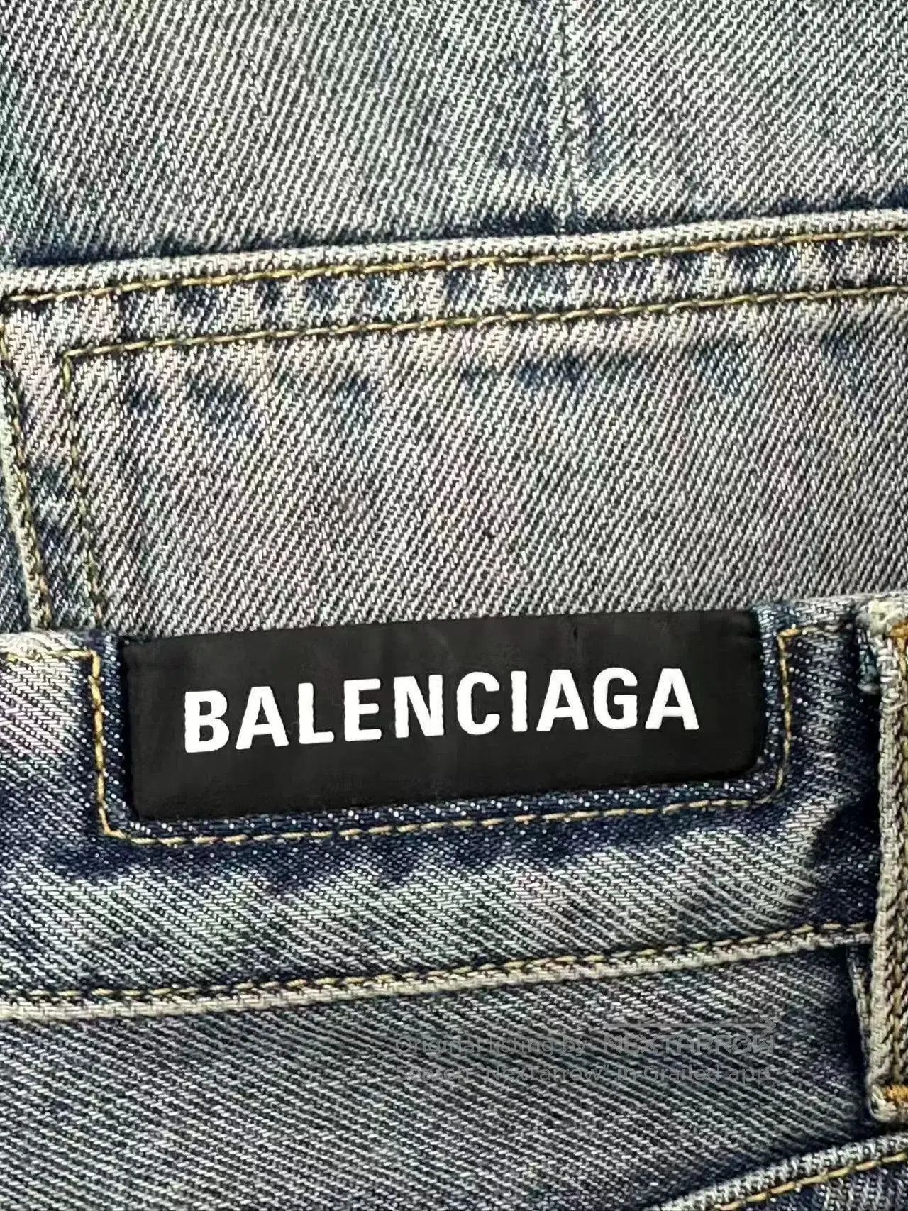Balenciaga Balenciaga Bleached Cargo Flared Jeans. Size 22" - 3 Thumbnail