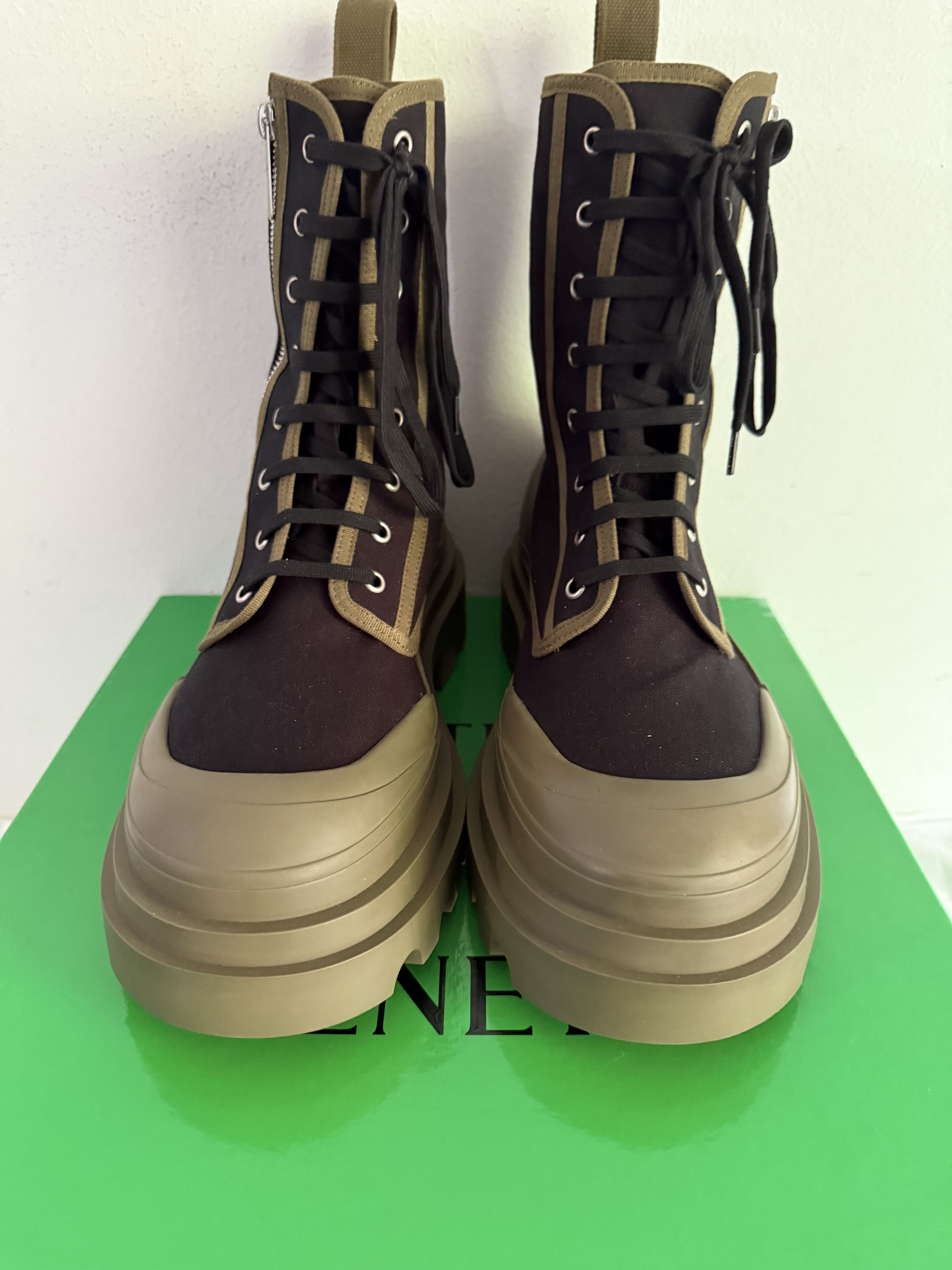 Bottega Veneta Lug Canvas Lace-Up Boots Size US 9 / EU 42 - 5 Thumbnail