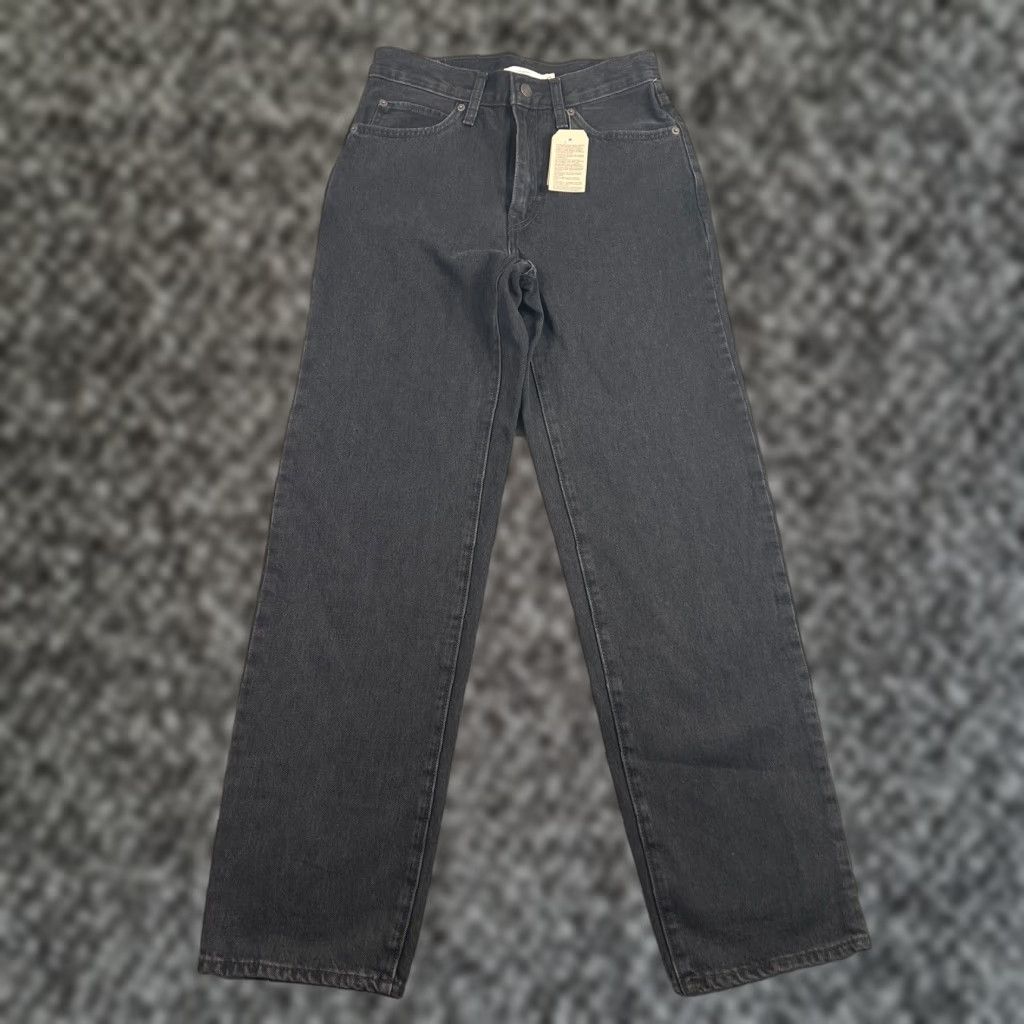 Levi's Levi's 94 Baggy Jeans Womens Size 25 Black High Rise Straight Leg Grunge Skater Size 42" / US 20 - 1 Thumbnail