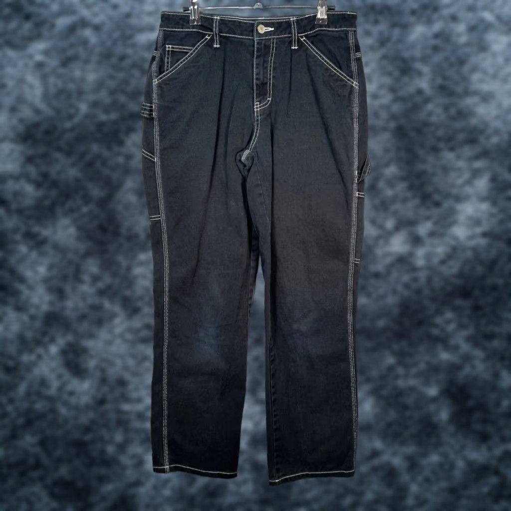 Dickies Dickies Womens Jeans Size 5 27 Black Relaxed Fit 5-Pocket Denim Carpenter Straight Mens/Womens? Size 27" / US 4 / IT 40 - 1 Thumbnail