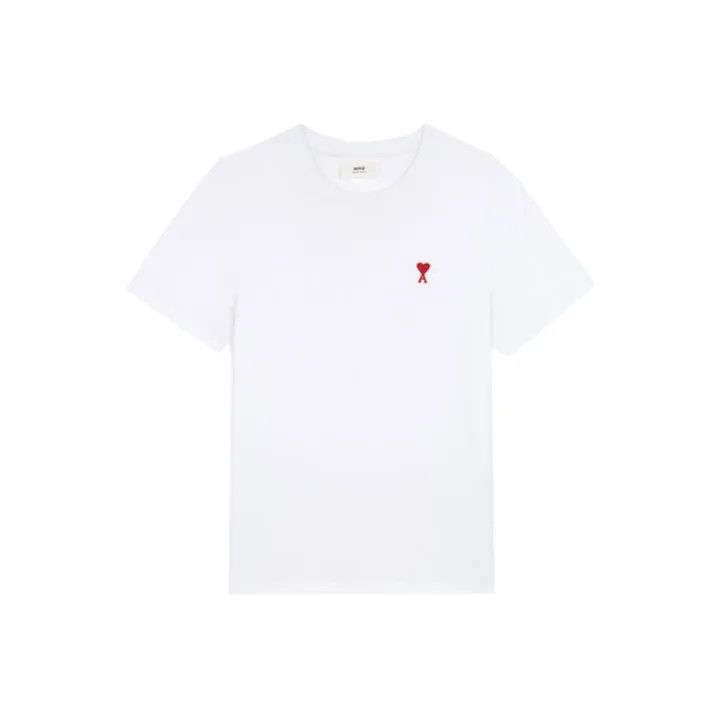 AMI AMIPARIS Heart Embroidered Short Sleeve T-Shirt 0079 Size US XL / EU 56 / 4 - 1 Thumbnail
