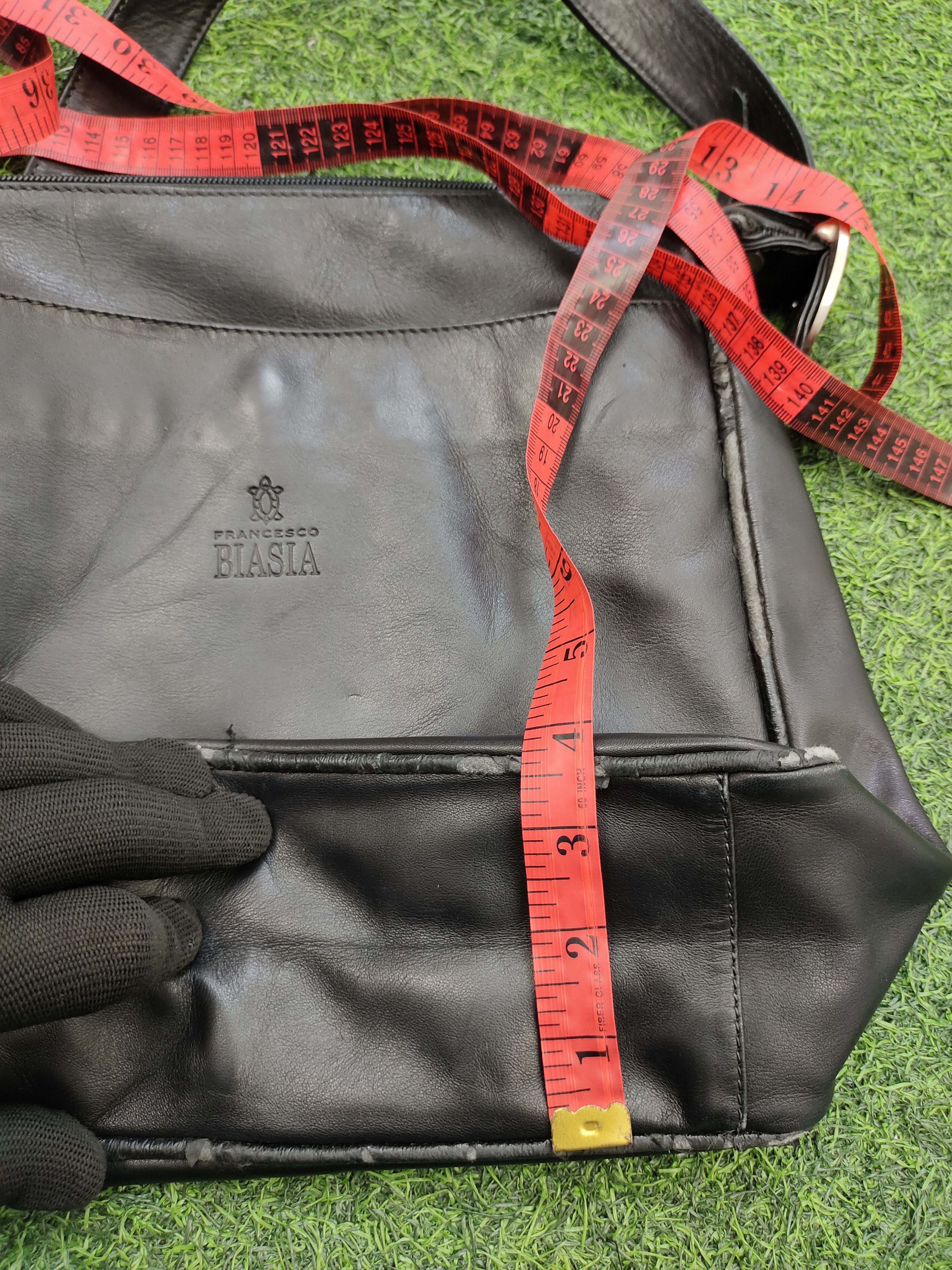 Japanese Brand Vintage Francesco Biasia Italy Patina Leather Shoulder Bag Size ONE SIZE - 15 Thumbnail