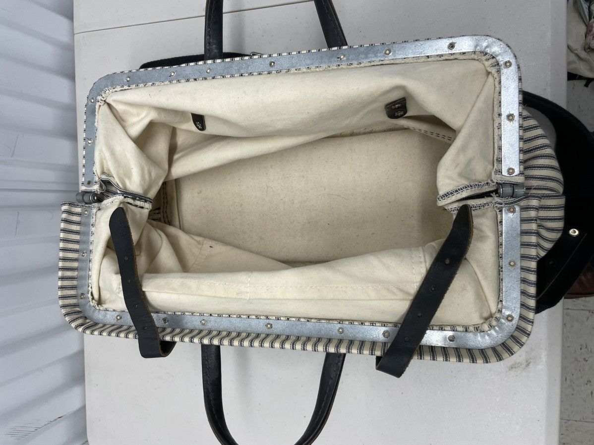 Billykirk Denim Stripe Leather Cotton Duffle Carryall Bag Doctor Tool Size ONE SIZE - 12 Thumbnail