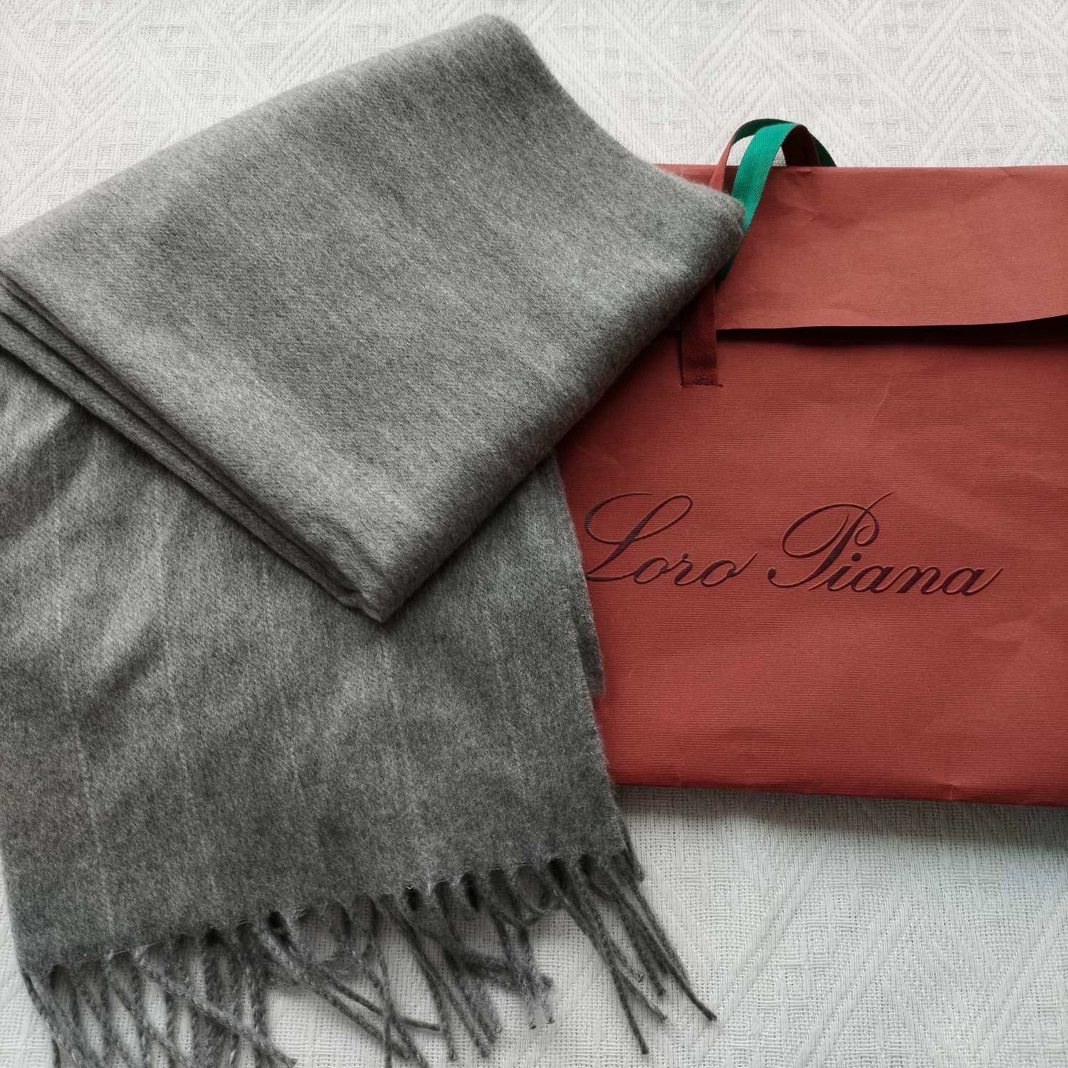 Loro Piana Loro Piana unused solid cashmere gray scarf 190x45 Size ONE SIZE - 1 Thumbnail