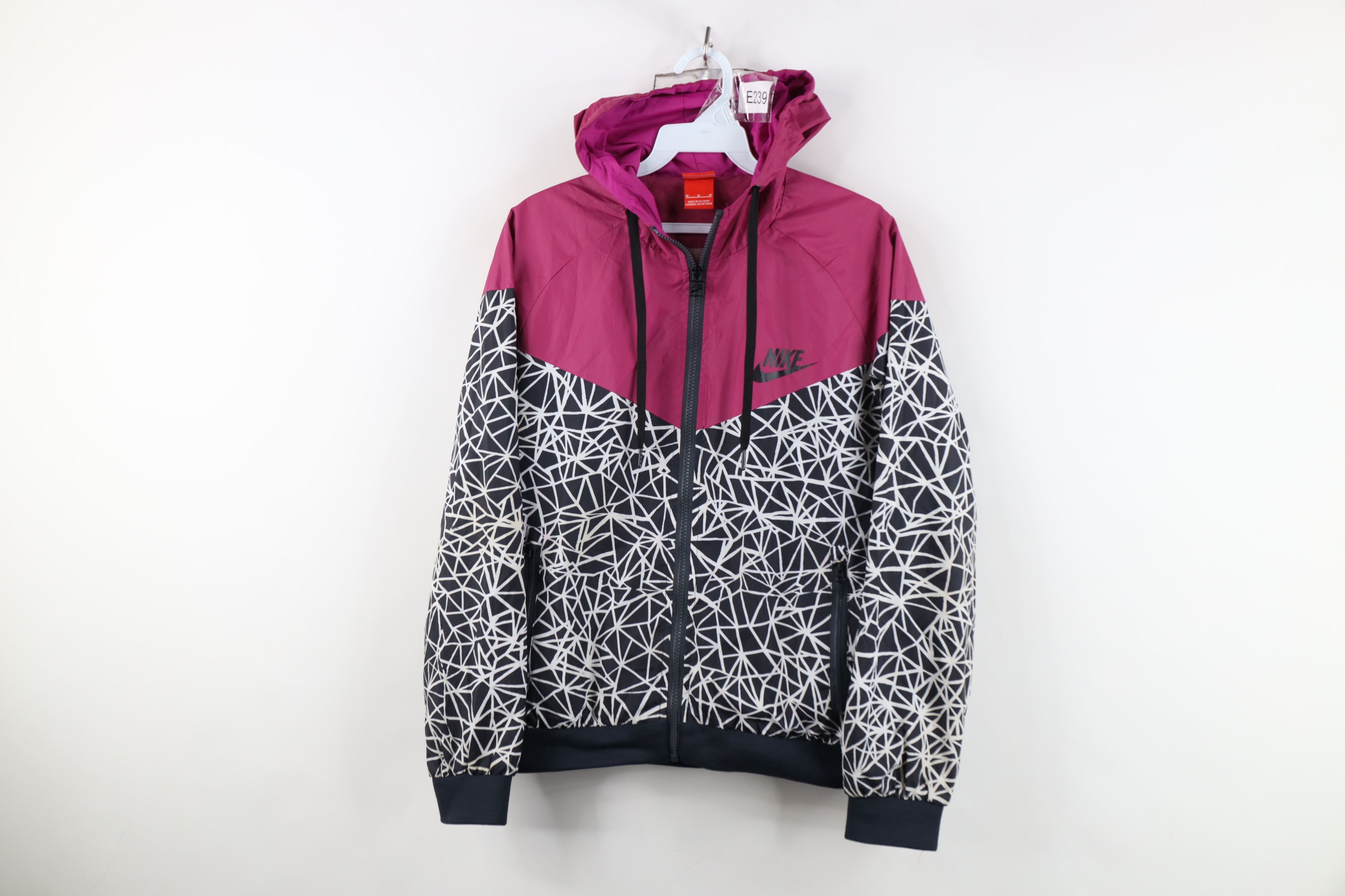 Nike Vintage Nike Geometric Hooded Windrunner Windbreaker Jacket Size M / US 6-8 / IT 42-44 - 1 Thumbnail