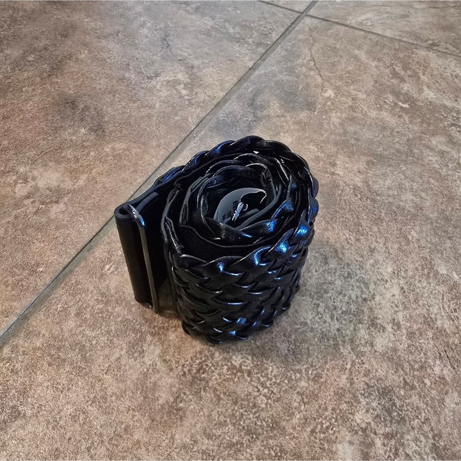 Other Black Wide Braided 26 Elastic Belt Size ONE SIZE - 2 Thumbnail