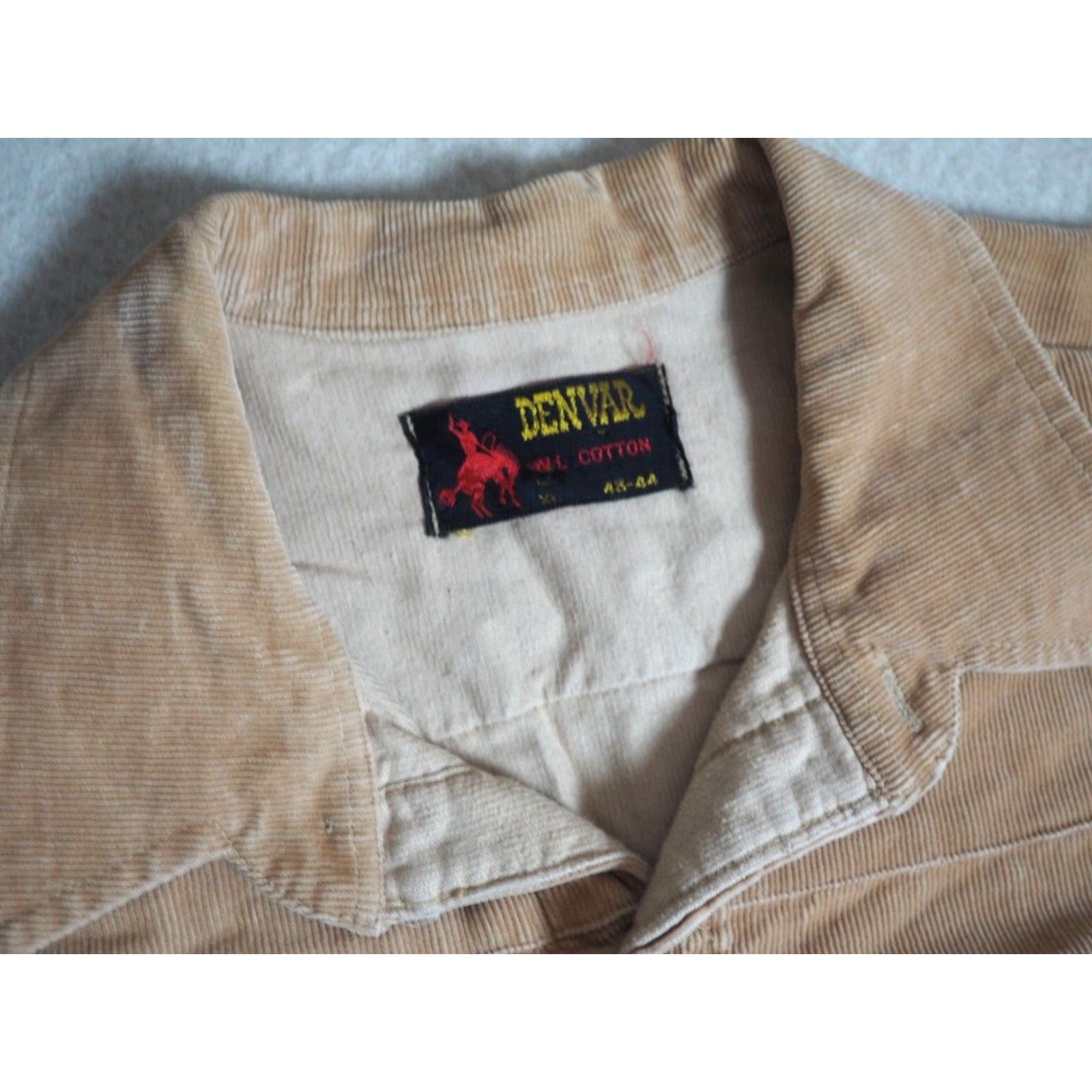 Vintage VTG 60s Denvar Beige Tan Corduroy Western Cowboy Pocket Button Shirt Mens L EUC Shirt Western Mens L Beige 1960s Rockabilly Corduroy Denvar Size US L / EU 52-54 / 3 - 3 Thumbnail