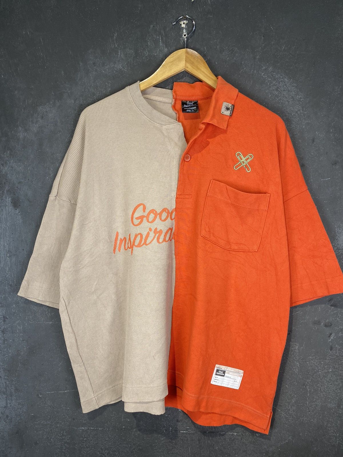 Designer × Japanese Brand × Maison MIHARA YASUHIRO Rare Split Reconstructed Asymmetrical Knit Boxy Tee Size US L / EU 52-54 / 3 - 2 Thumbnail