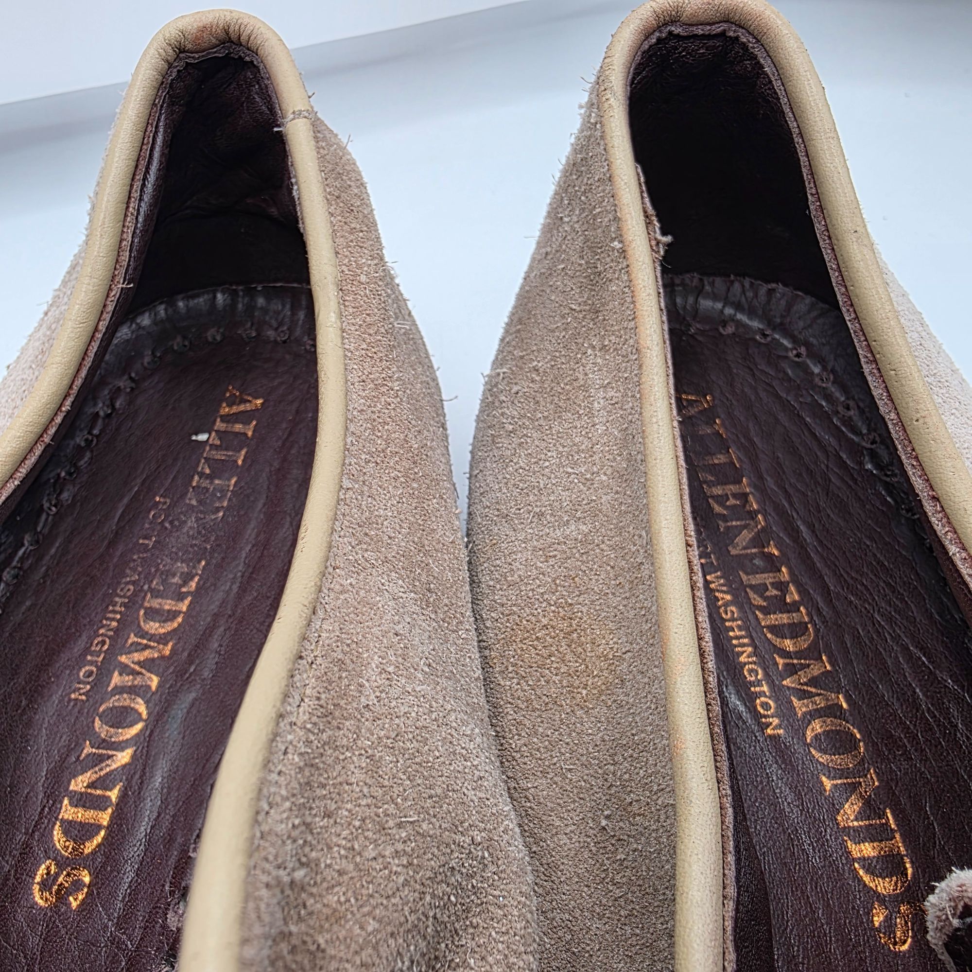 Allen Edmonds Allen Edmonds Mens Size 11 Beige Lace Up Suede Dress Shoes C Size US 11 / EU 44 - 5 Thumbnail