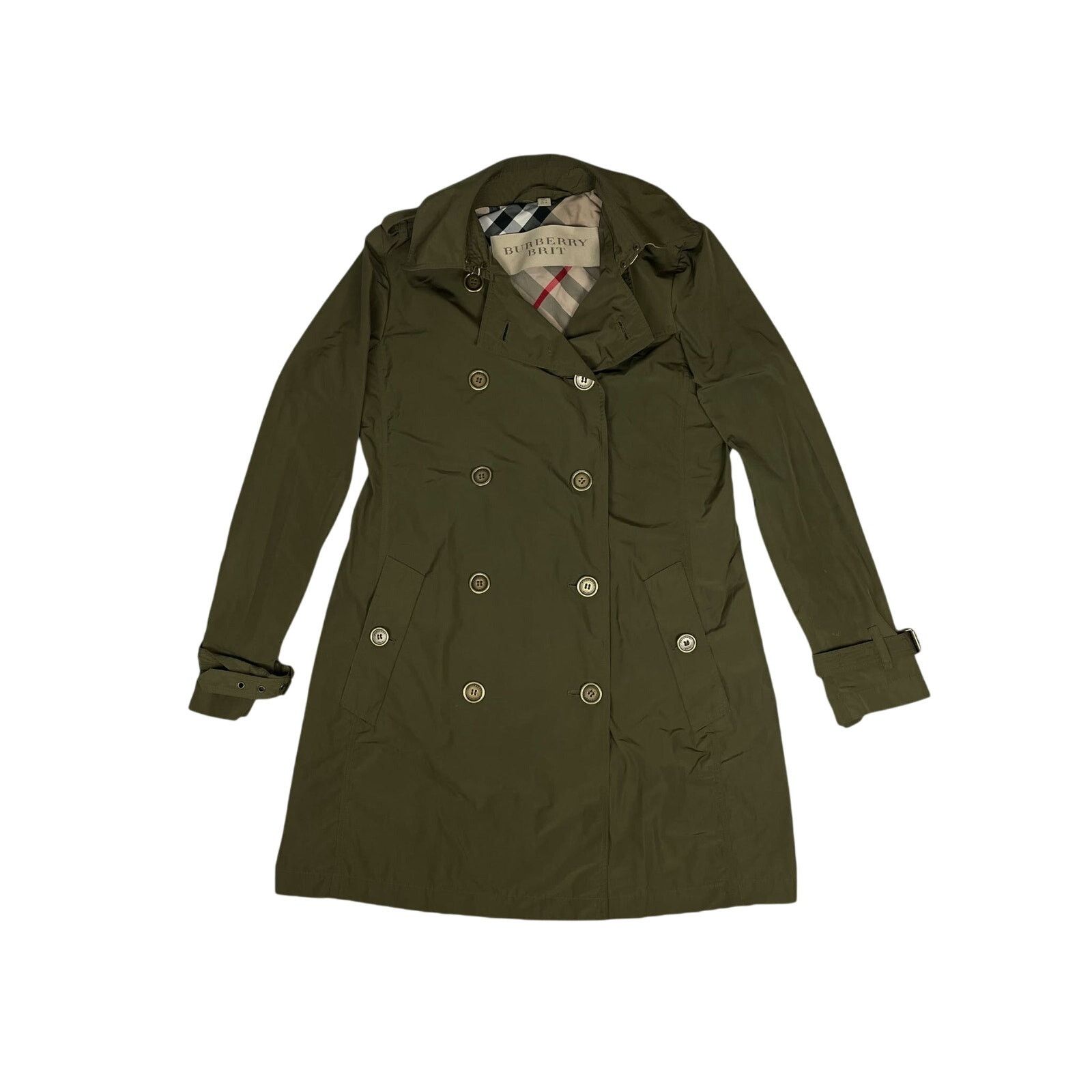 Burberry Burberry Brit Olive green Trench Coat 6 Size M / US 6-8 / IT 42-44 - 2 Thumbnail