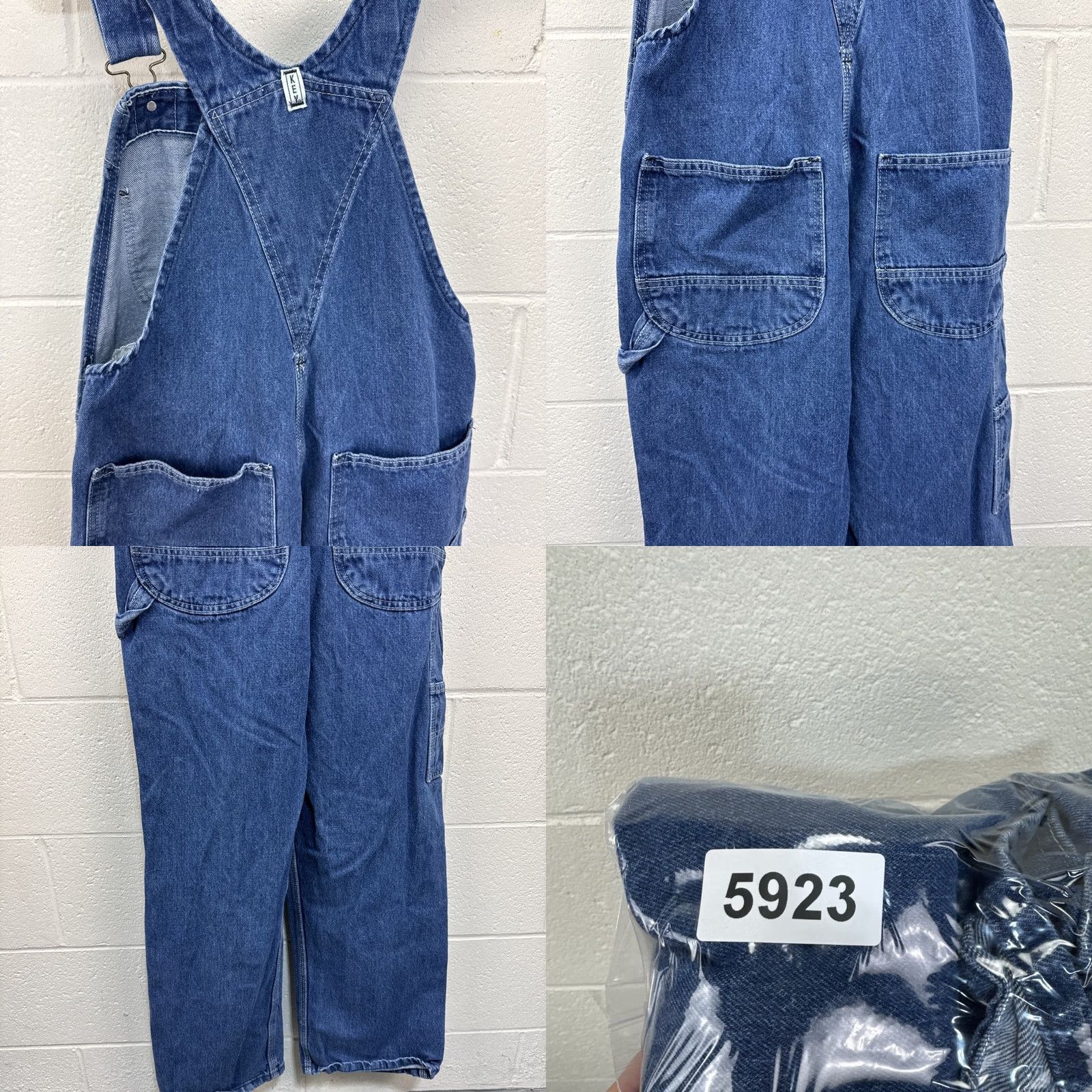 Vintage VINTAGE Key Imperial Overalls Men’s 34X29 Blue Denim Carpenter Workwear Outdoors Jeans 90s Mens Size US 34 / EU 50 - 9 Thumbnail