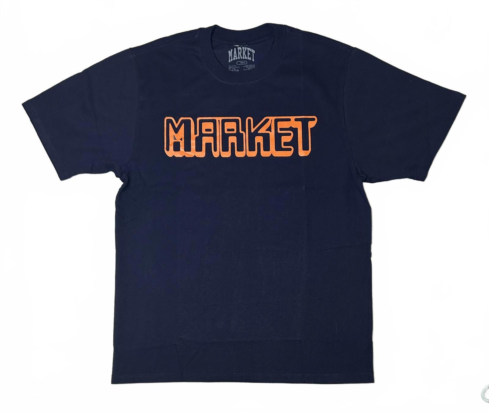 Market Market studios Men's Navy Blue Graphic T-Shirt Small Size US S / EU 44-46 / 1 - 1 Thumbnail