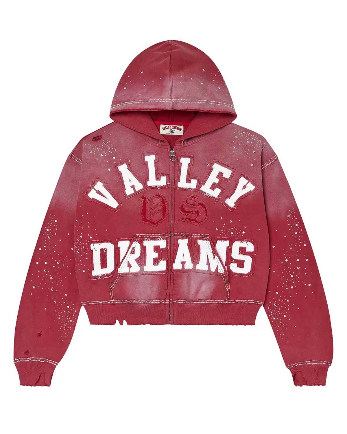 Forever Classico Zip Up Hoodie Ruby Red