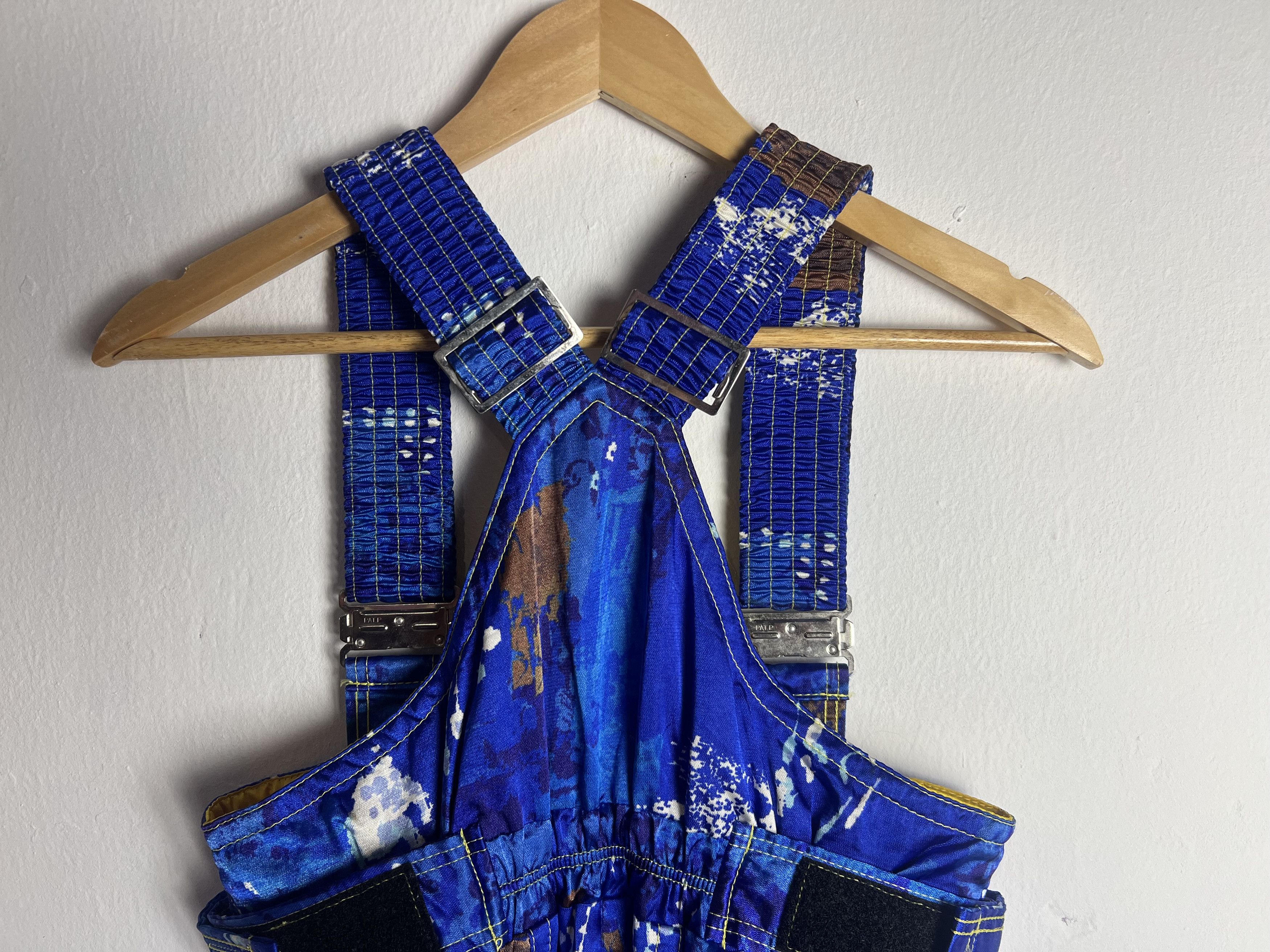Goldwin Vintage Goldwin Blue Abstract Ski Bib Jumpsuit Size US 30 / EU 46 - 9 Thumbnail