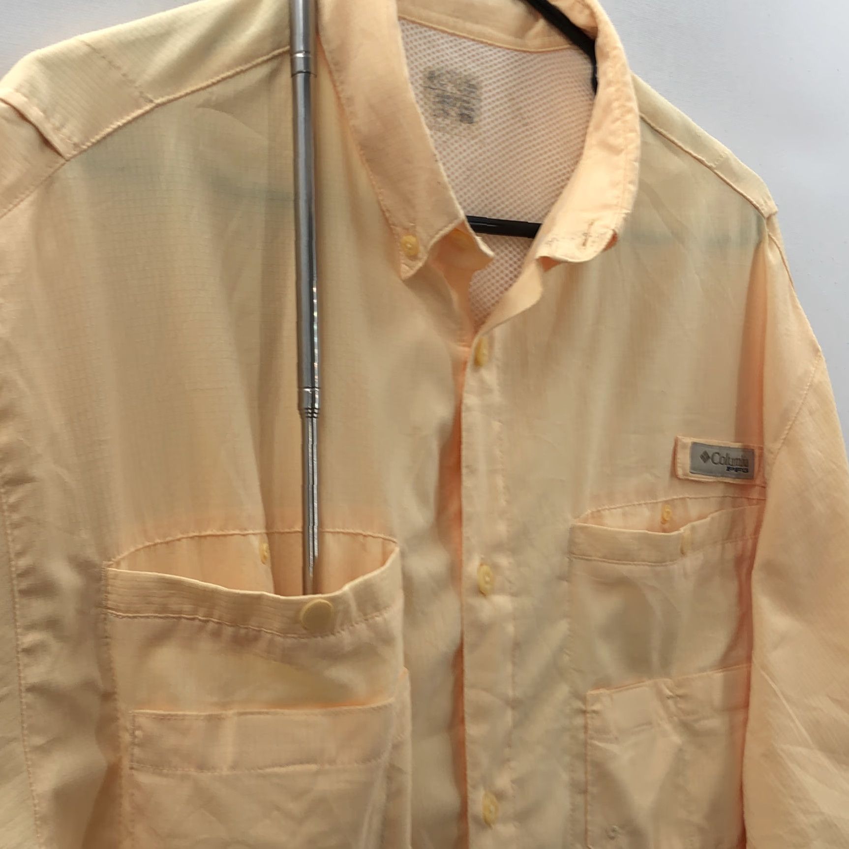 Vintage Columbia Mens Yellow Pockets Long Sleeve Collared Casual Button-Up Shirt XL Sz Size US XL / EU 56 / 4 - 4 Thumbnail