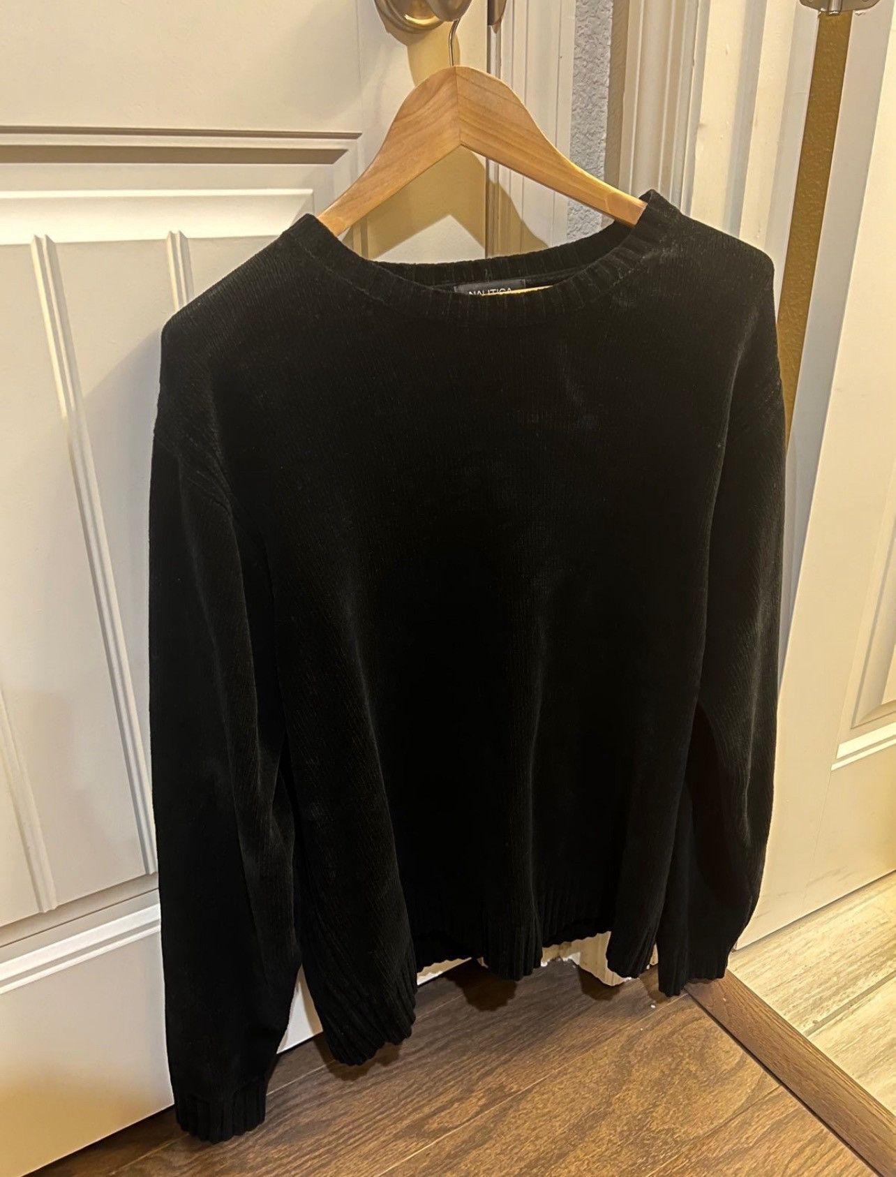 Nautica Nautica Black Essential Crewneck Sweater Soft Cotton Blend Size US L / EU 52-54 / 3 - 2 Thumbnail