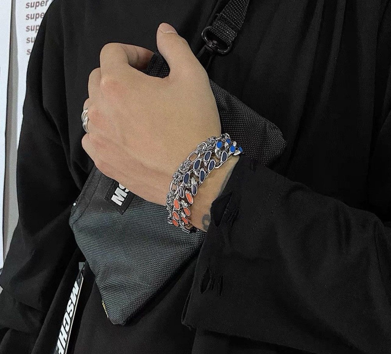 Designer Retro punk bracelet Size ONE SIZE - 1 Thumbnail