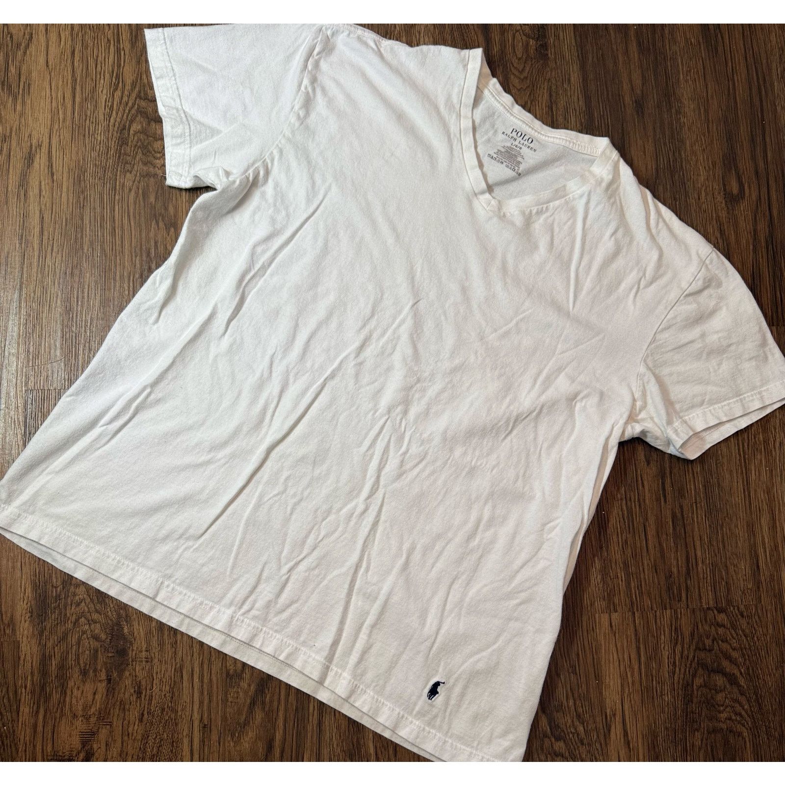 Ralph Lauren Polo Ralph Lauren V Neck Undershirt White Pony Logo Sz L Size US L / EU 52-54 / 3 - 1 Thumbnail